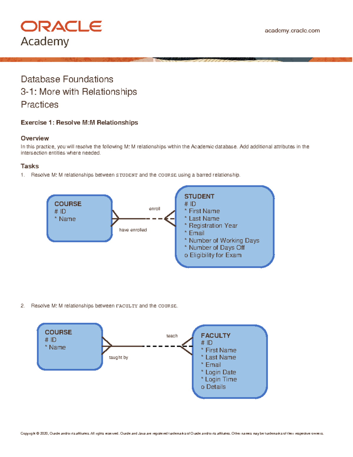 DFo 3-1 Practice: Resolving M:M Relationships in Database Design - Studocu