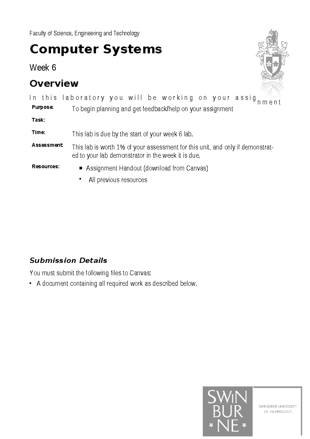 Computer Systems Lab Practice for Week 6: Assignment Planning Guide ...
