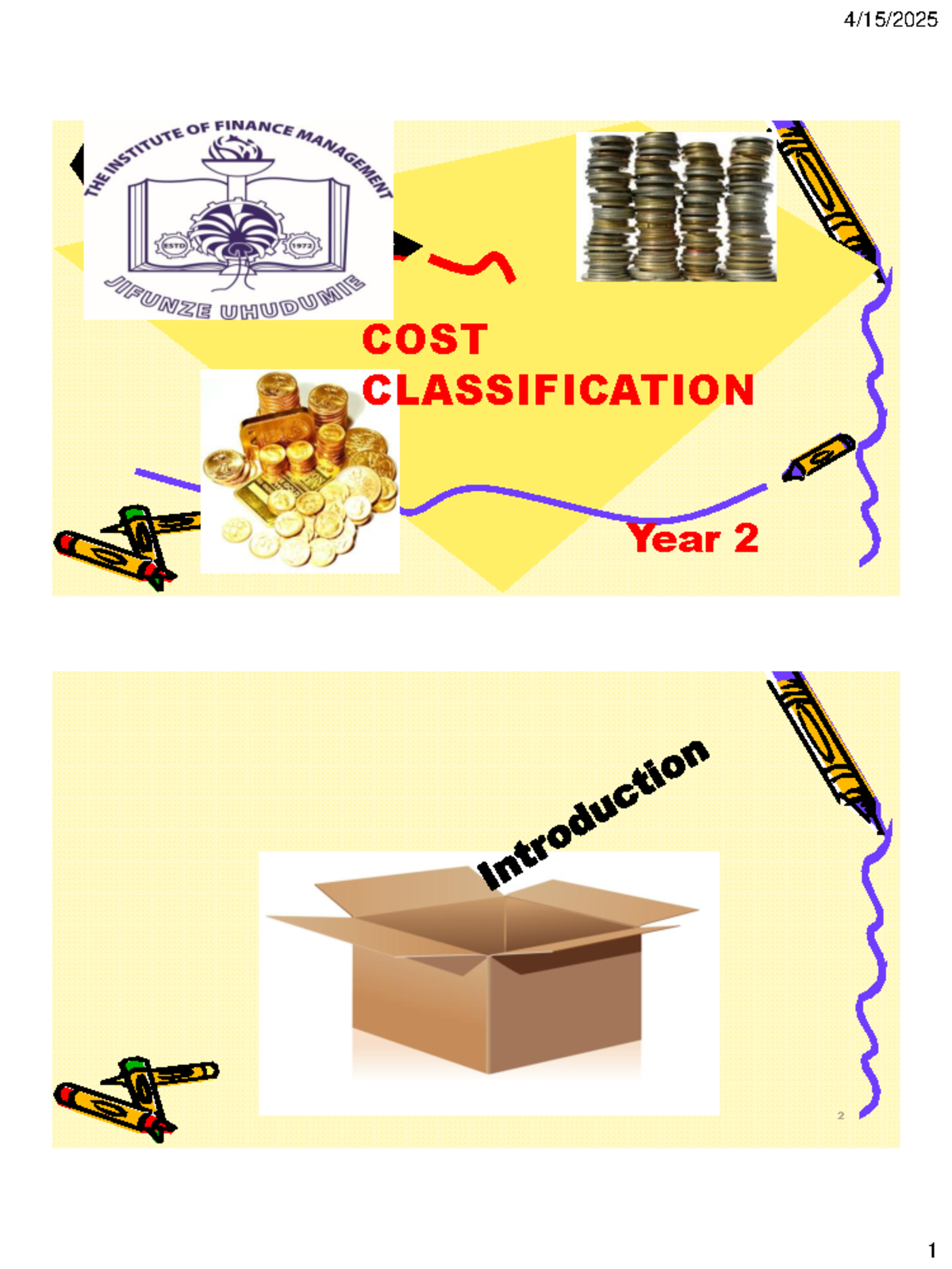 Cost Classification & Behavior Analysis Notes (Year 2) - Studocu