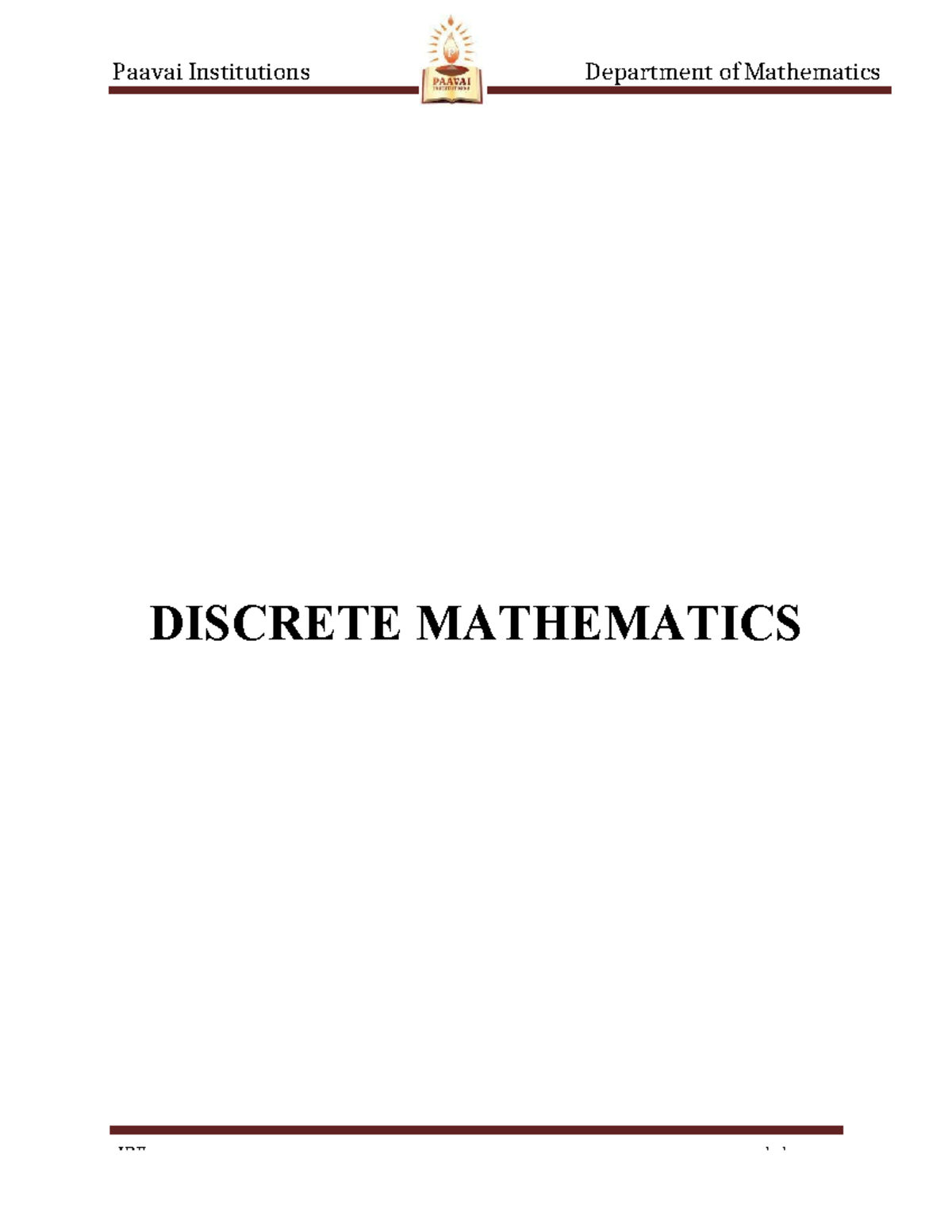 UNIT 1 Logics & Proofs - Dfjjkm - DISCRETE MATHEMATICS UNIT -I LOGIC ...