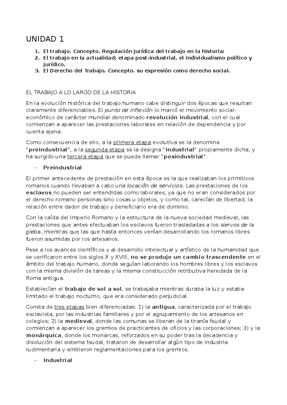 Resumen Primer Parcial de Derecho Laboral (Ley de Bases) - Studocu