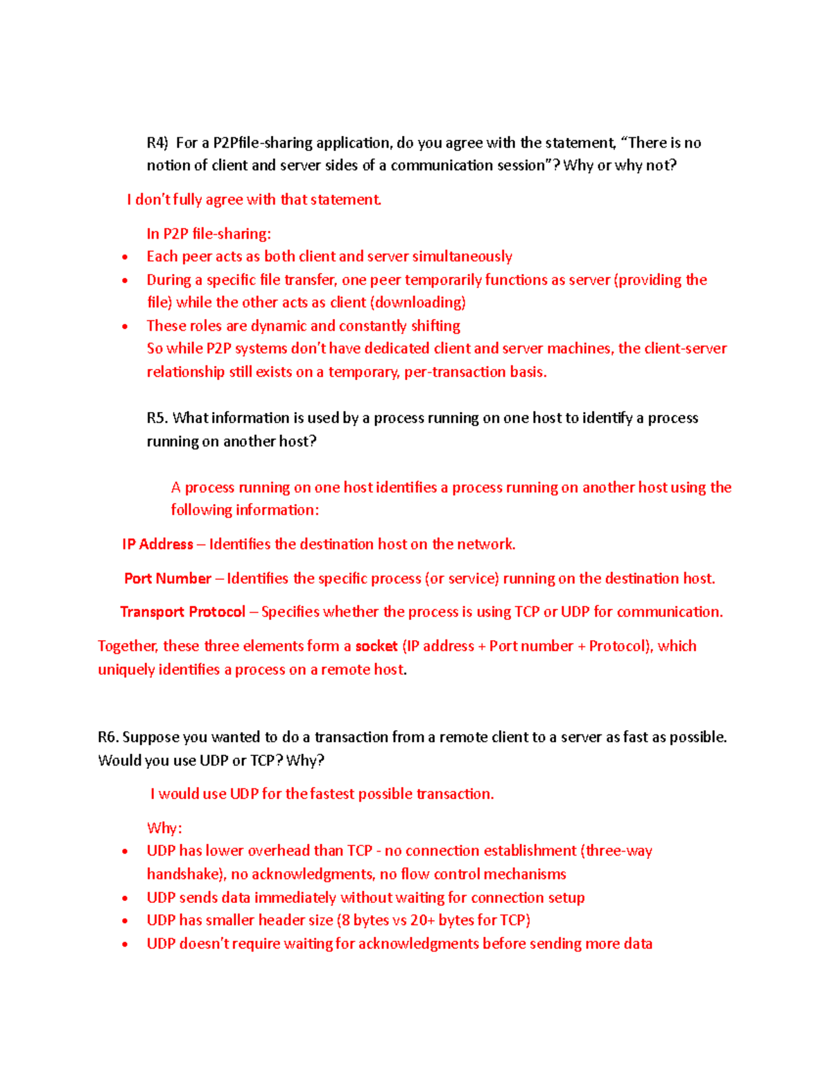 CS310 Tutorial Solutions: P2P Communication & Protocols Explained - Studocu