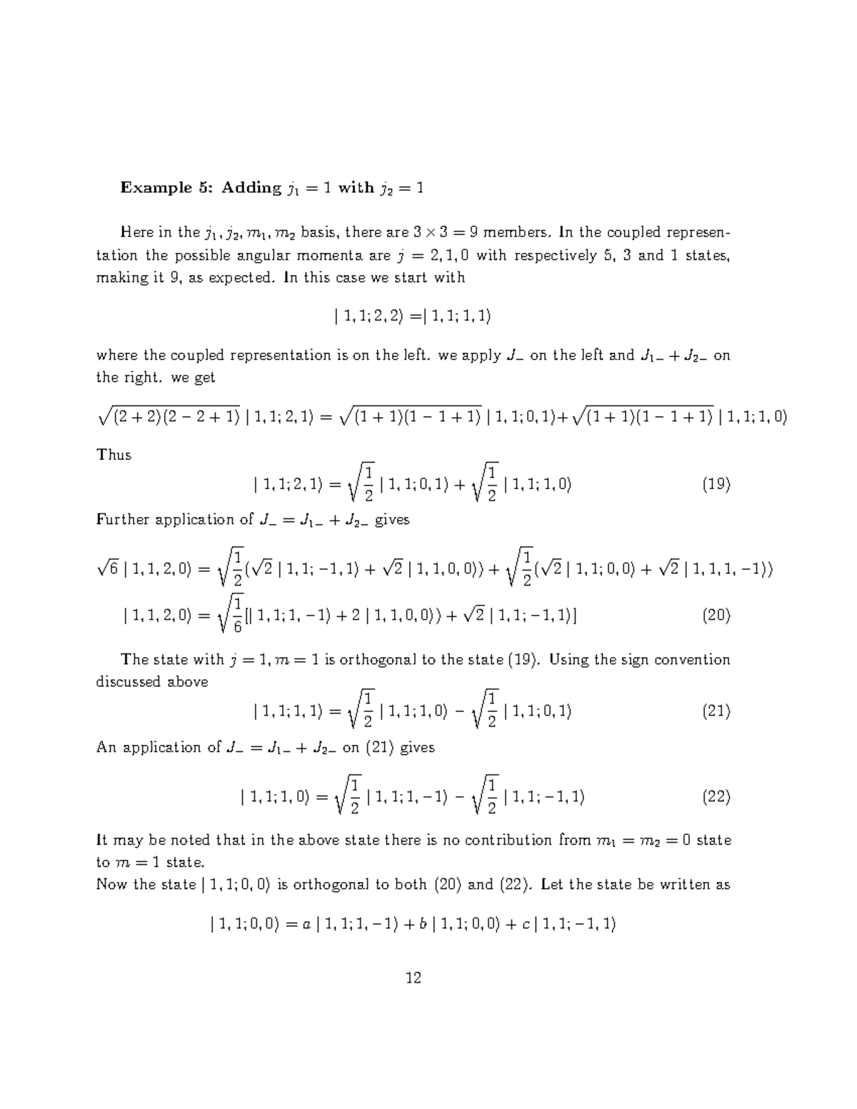 WEEK 3 PEER- Graded OF UNIT 2 - Example 5: Adding j 1 = 1 with j 2 = 1 ...