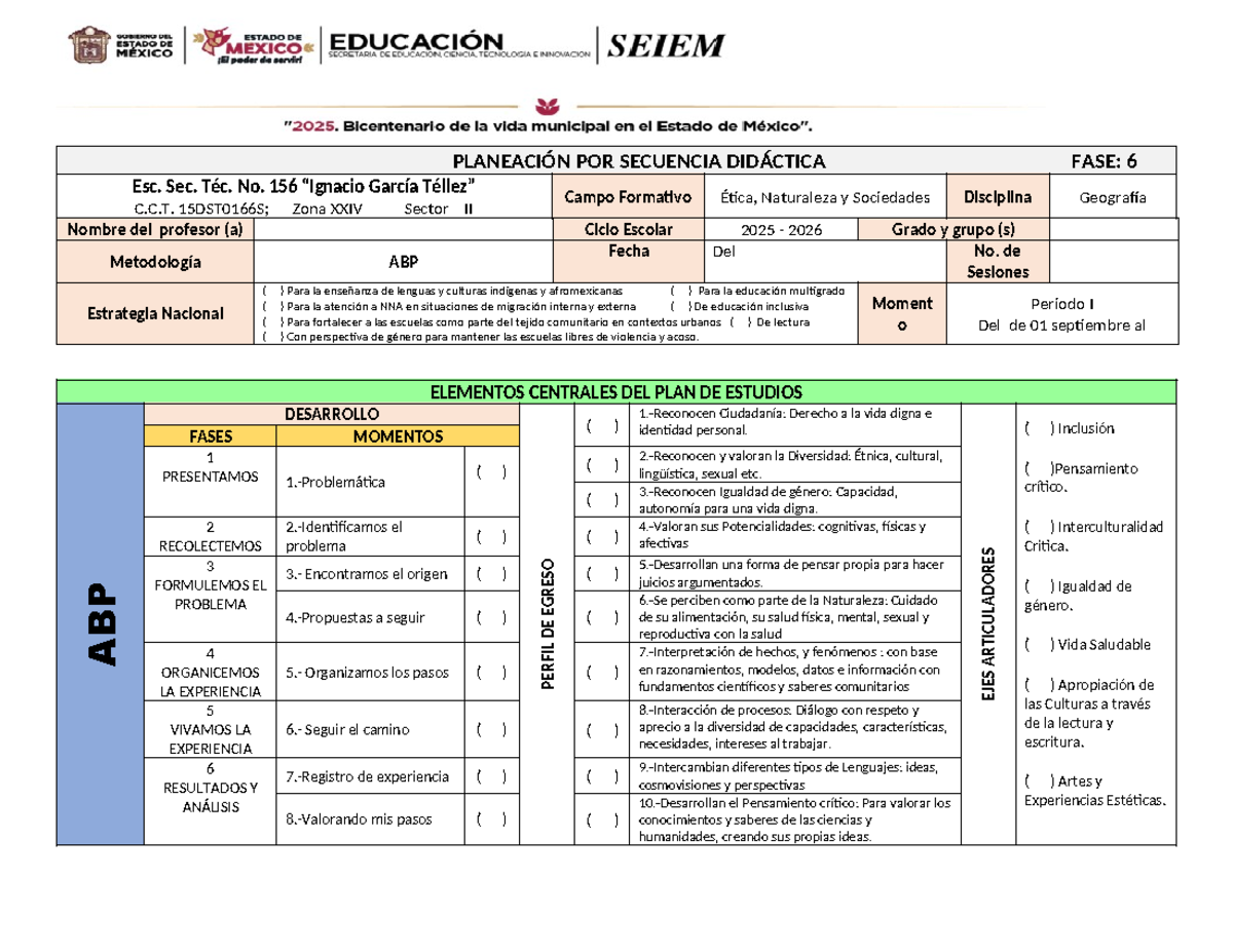 ABP 25-26: Formato para Planificación de Aprendizajes Basados en ...