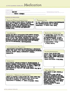 Active Learning Template: Dextromethorphan (Med. Review Module