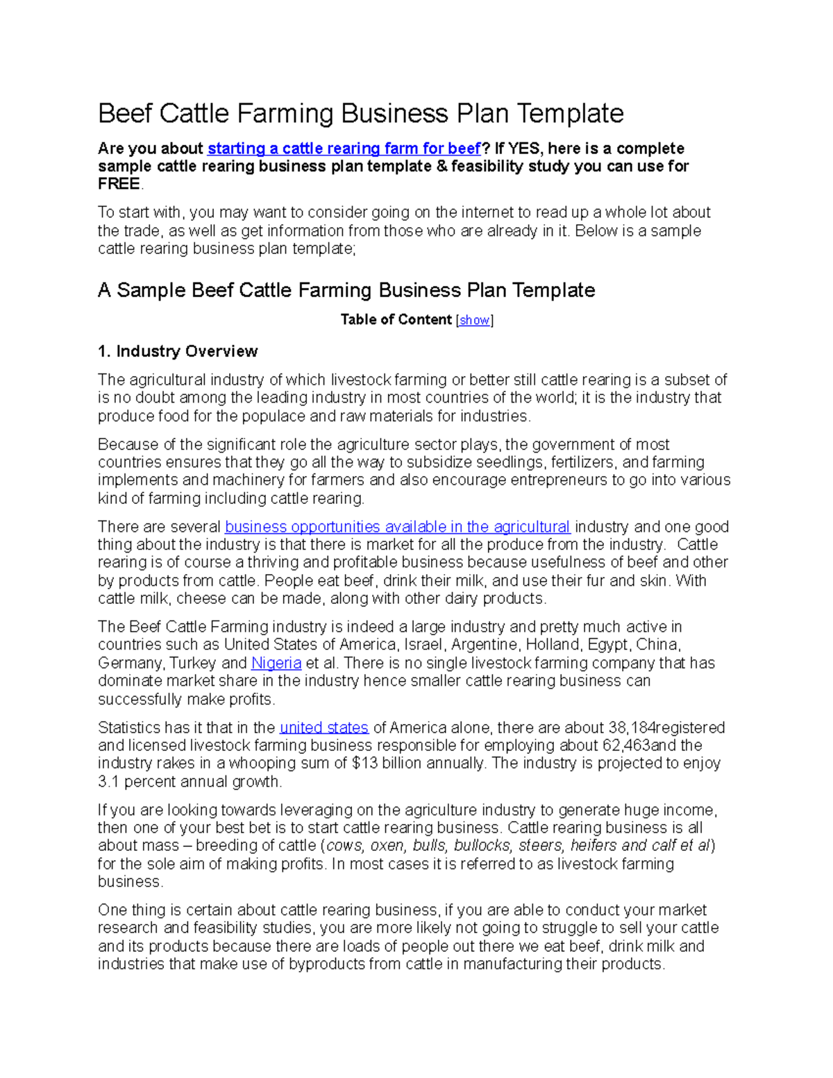 BEEF CATTLE BUSINESS PLAN EXAMPLE PDF FREE DOWNLOAD visual data 8