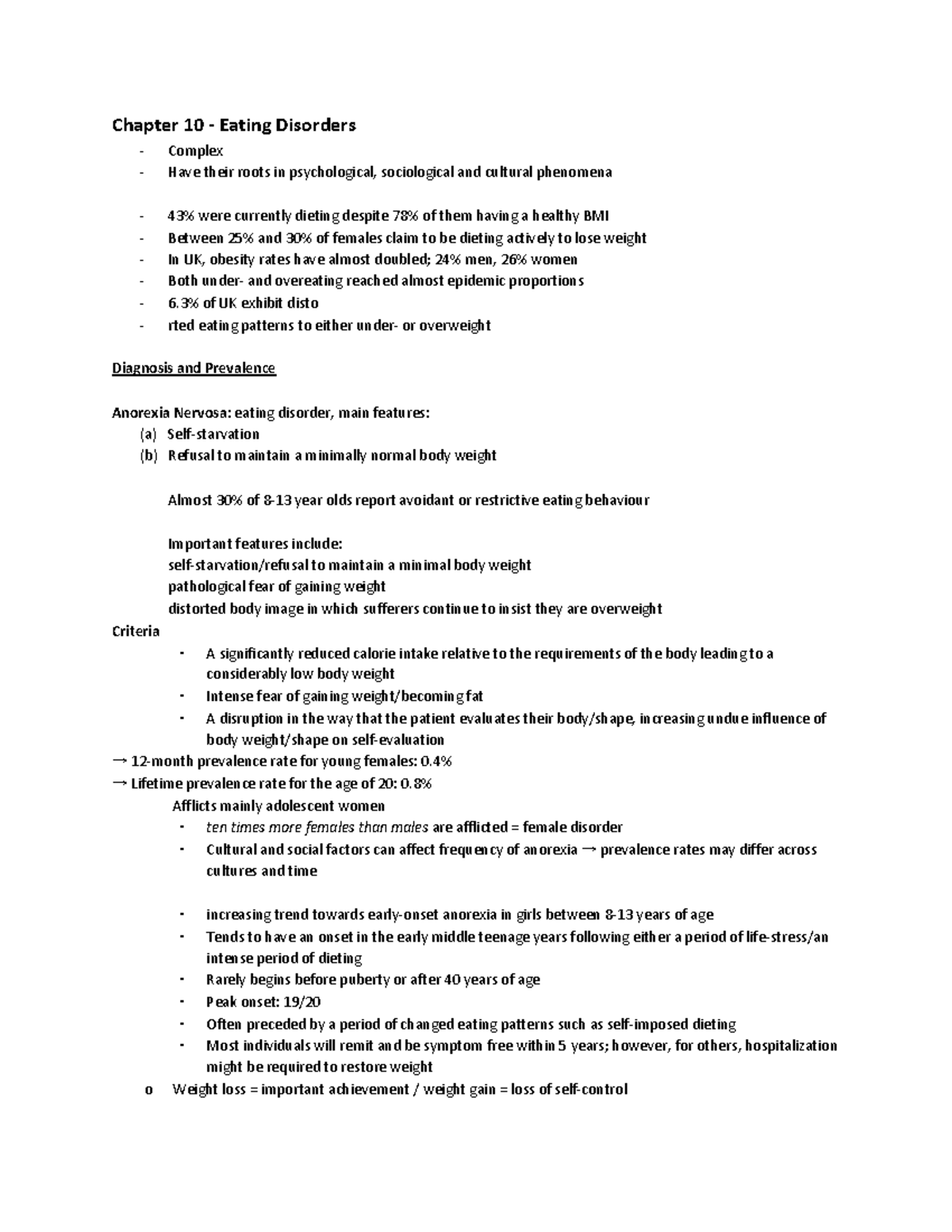 Chapter 10 - In-Depth Analysis of Eating Disorders and Their Impact ...
