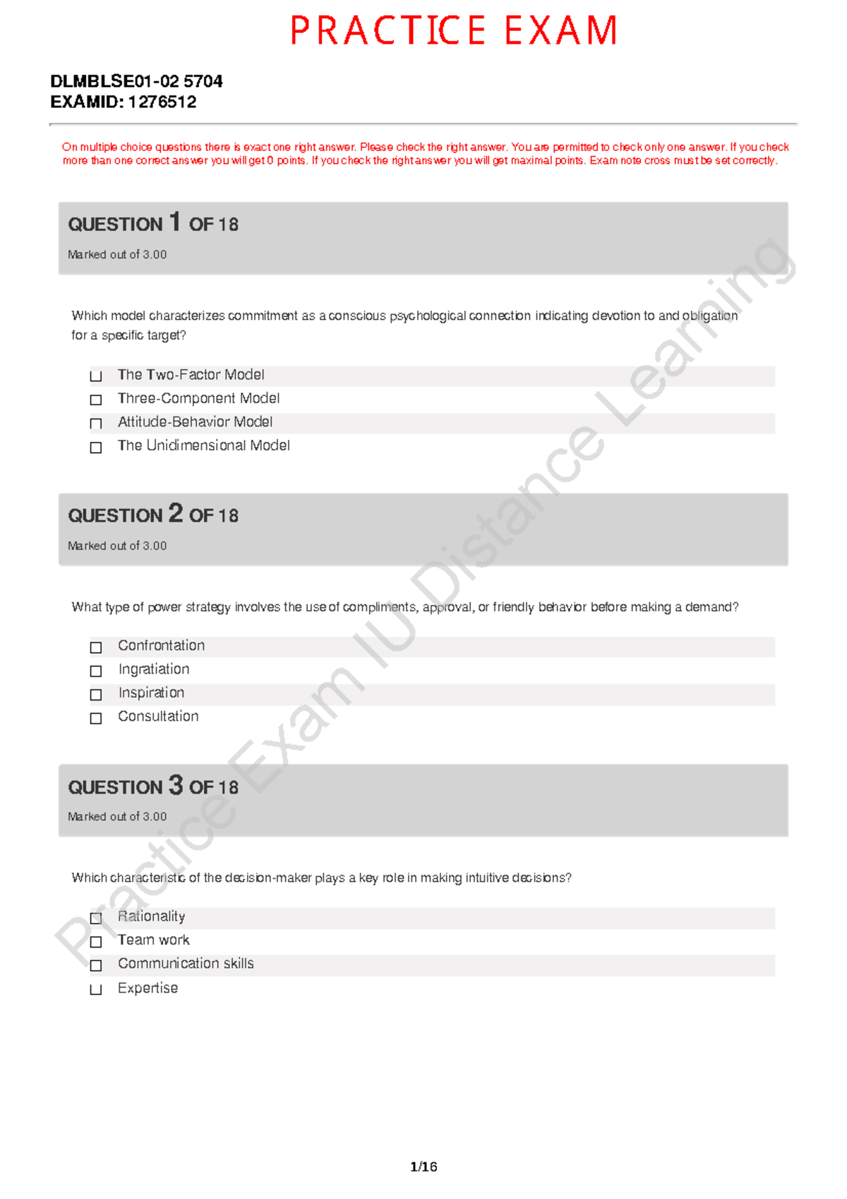 DLMBLSE 01-02 Practice Exam Overview and Key Concepts - Studocu