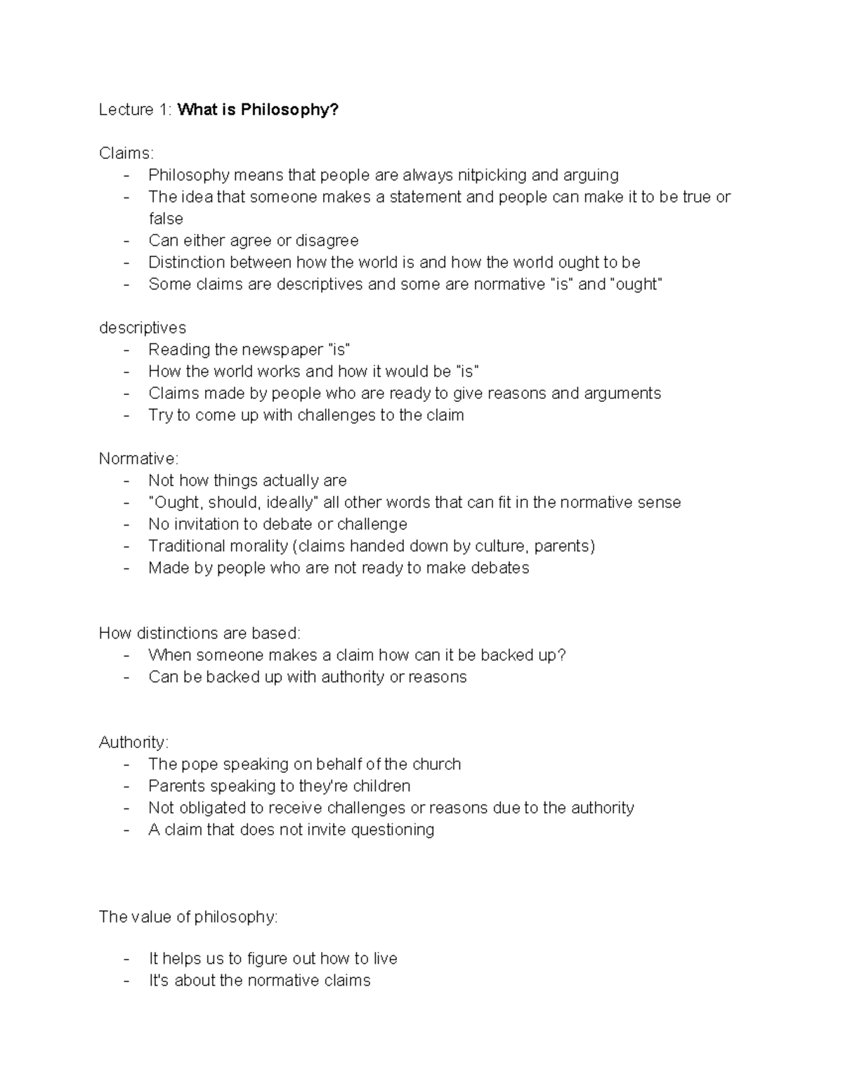 Phil 1010 lecture notes: Understanding philosophy and justice concepts ...