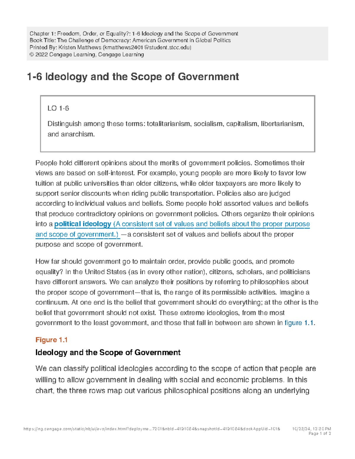 Ideologies and Government Scope: A Chapter Overview for POLS 101 ...