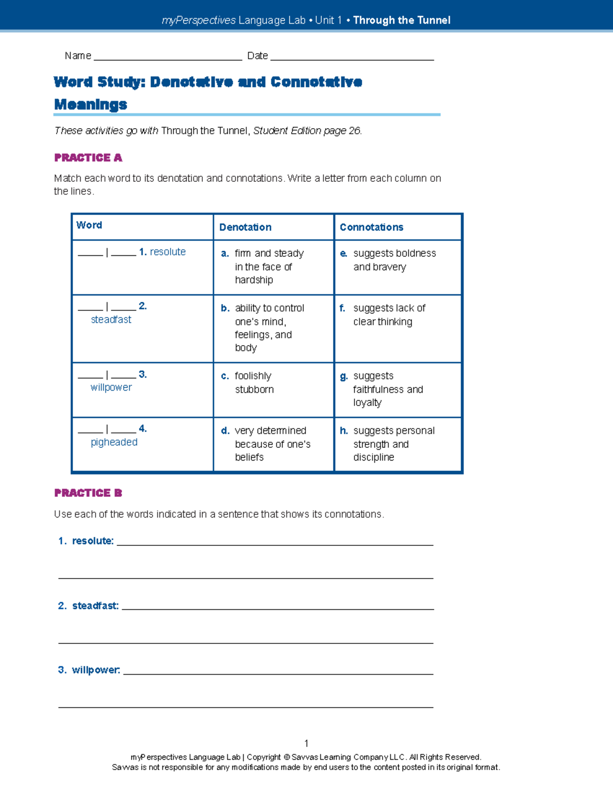 MYP25 LLSP G09 U1 Language Lab: Denotative & Connotative Meanings - Studocu