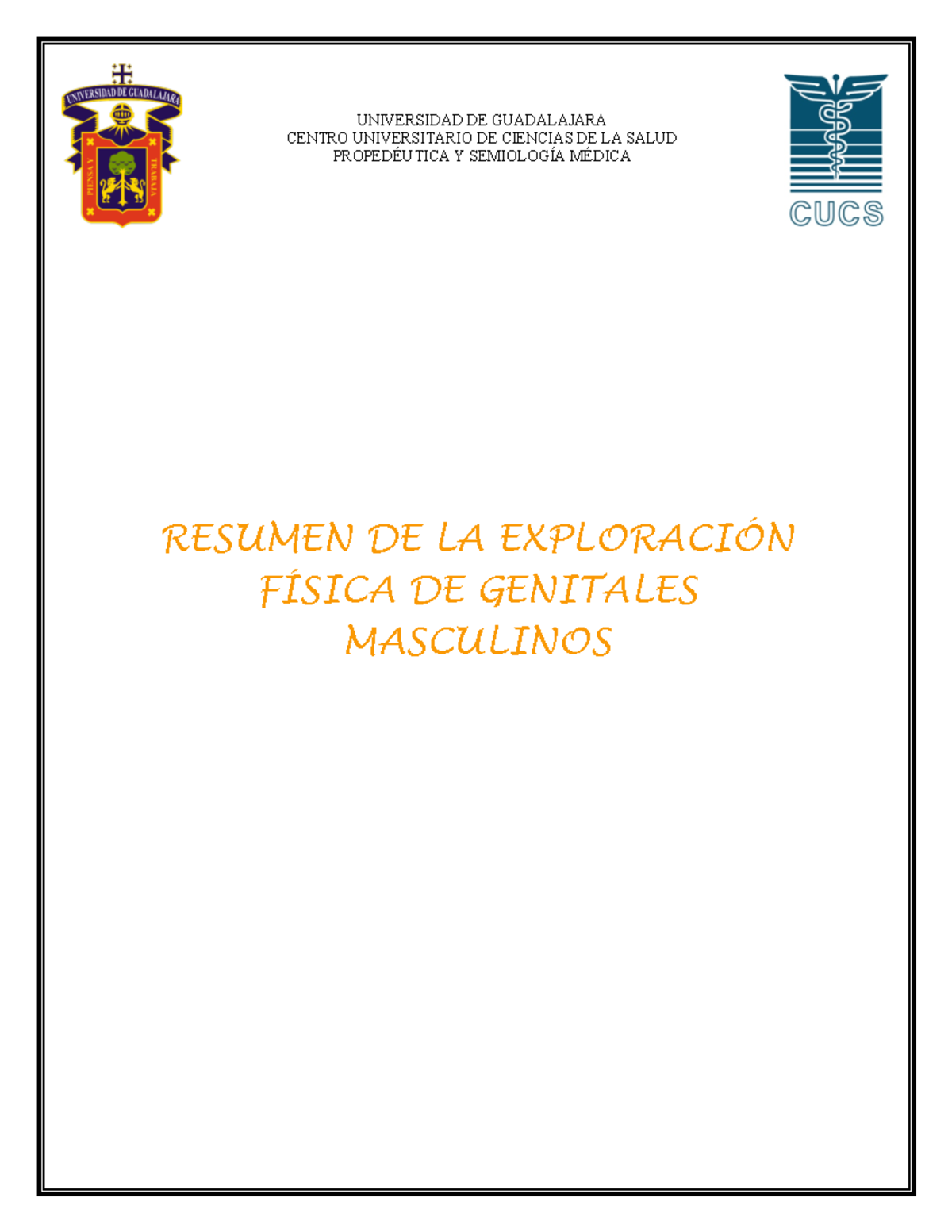 Resumen de Exploración Física del Aparato Reproductor Masculino - Document Preview