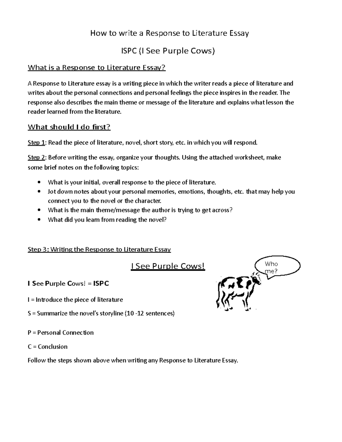 Personal Responses In Literature