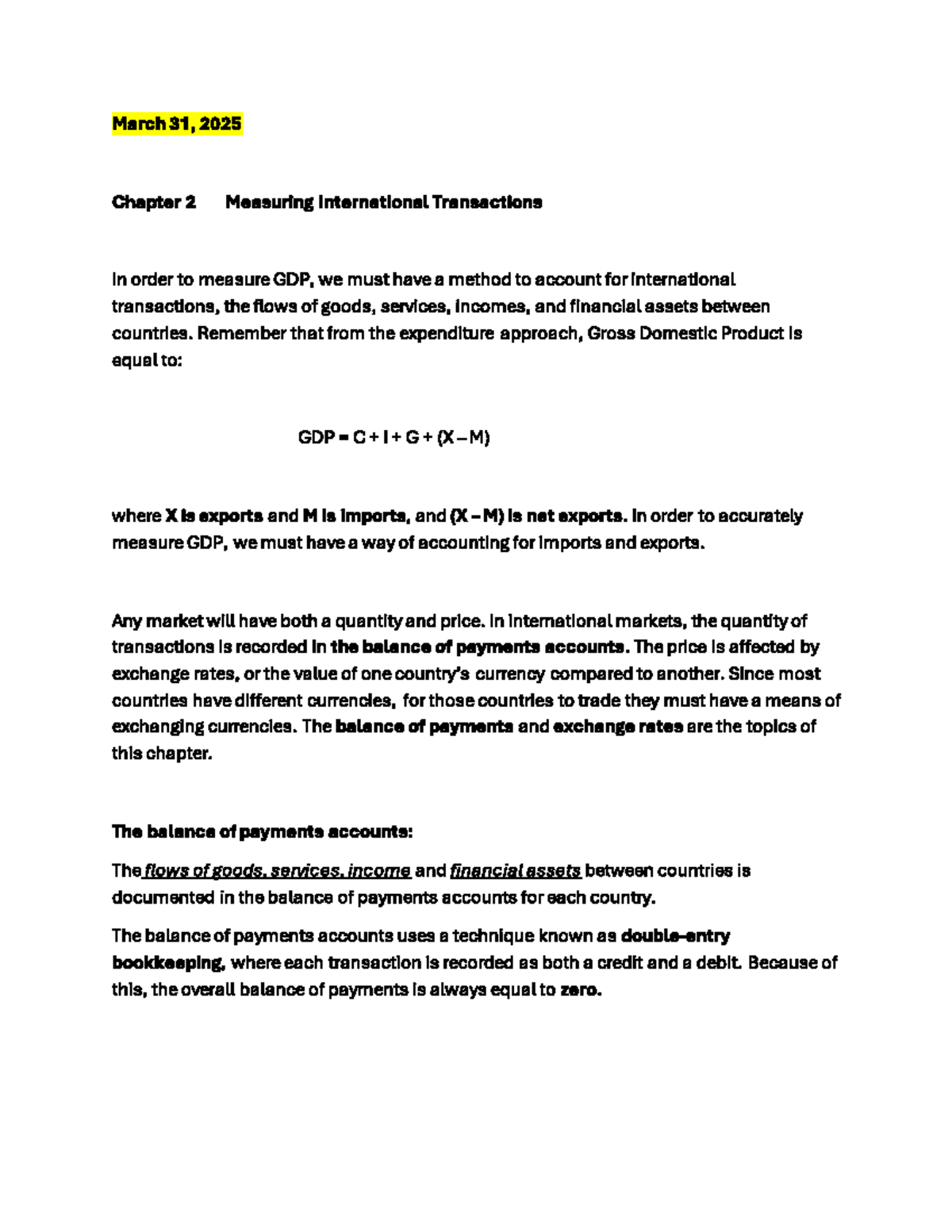 Course Material Notes: Final Exam Study Guide (Course Code) - March 31 ...