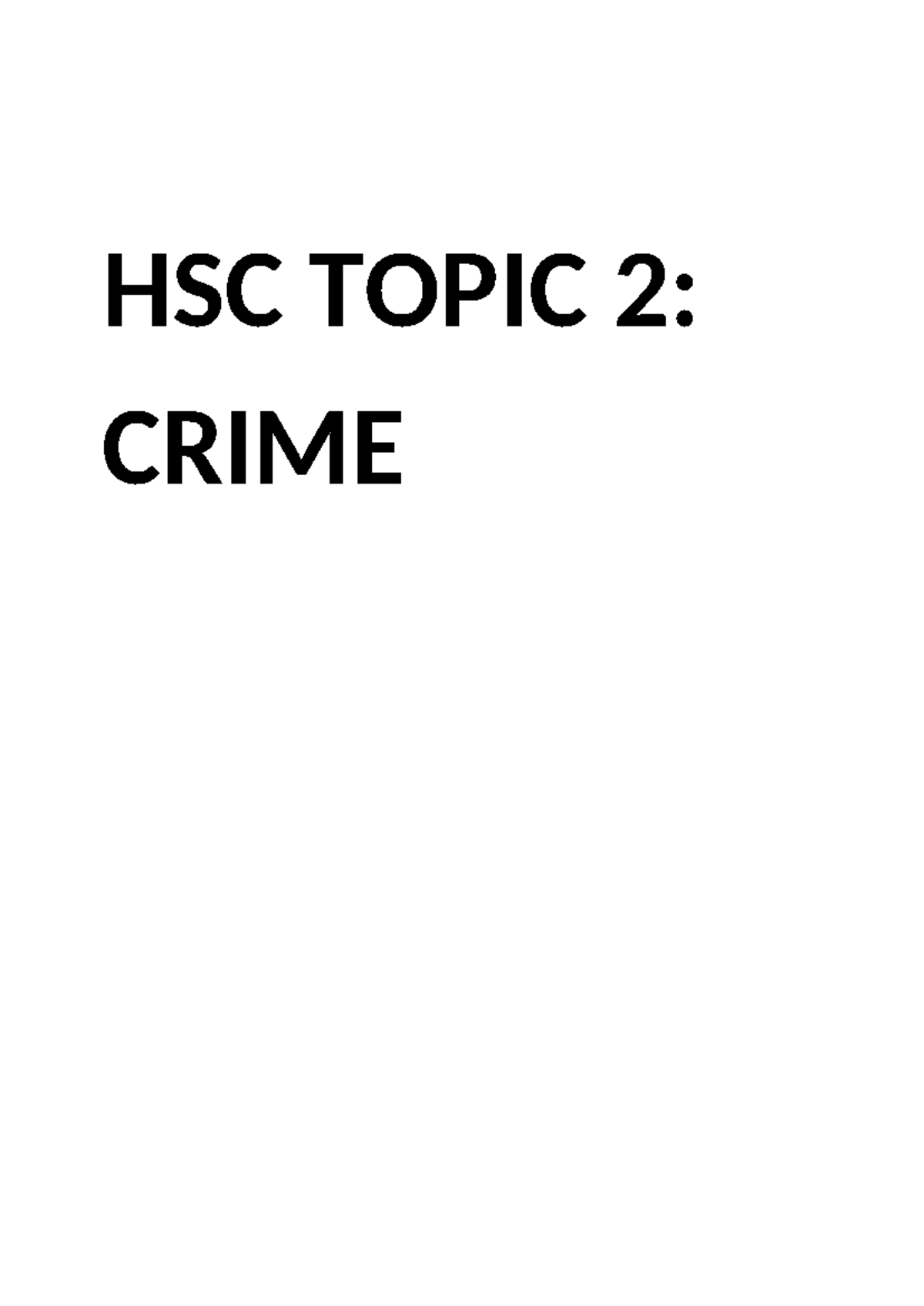 HSC Legal Studies: Crime topic 2 - The nature of crime and its elements ...
