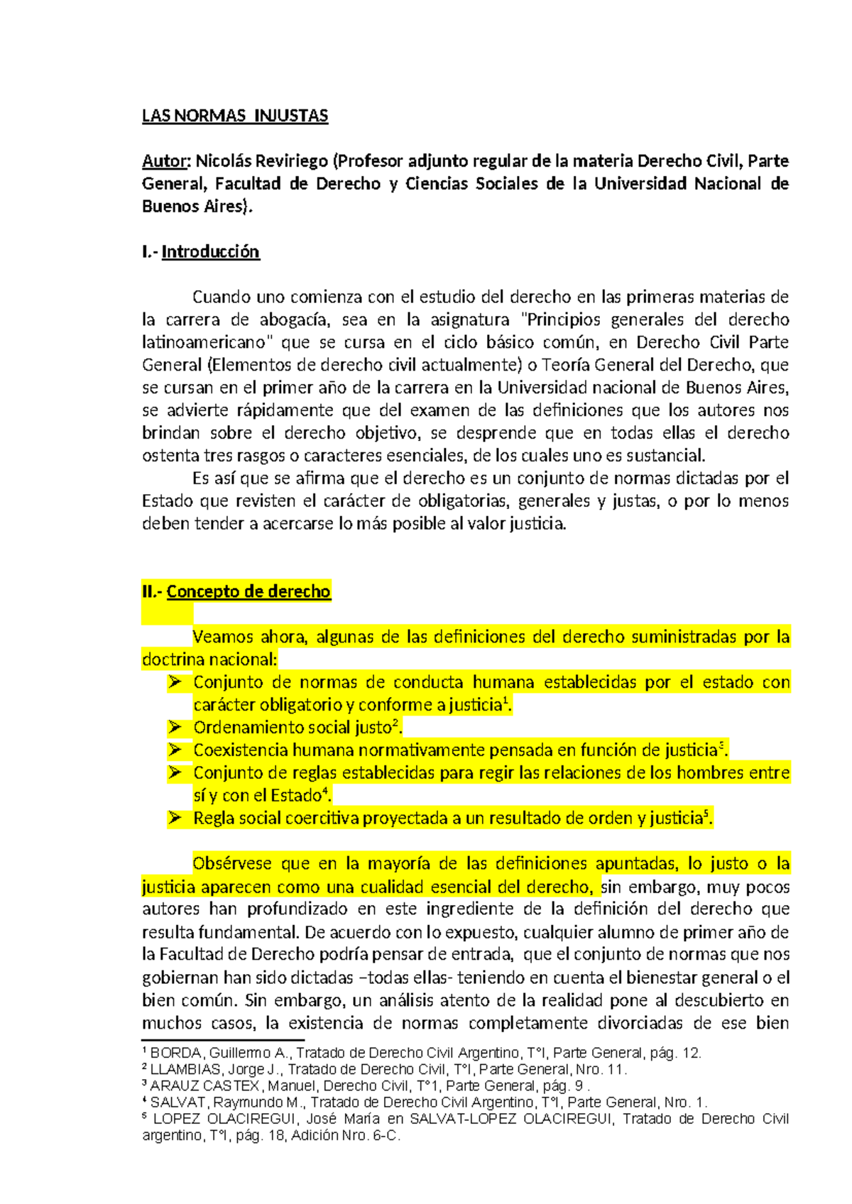 LAS 3 NORMAS INJUSTAS: RESUMEN Y ANÁLISIS PARA ALUMNOS - Studocu