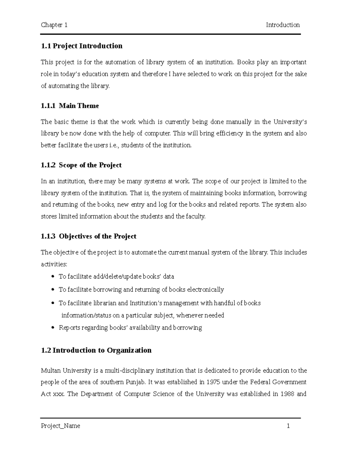 3 Chapter Sample on Library Automation System - Thesis - Studocu