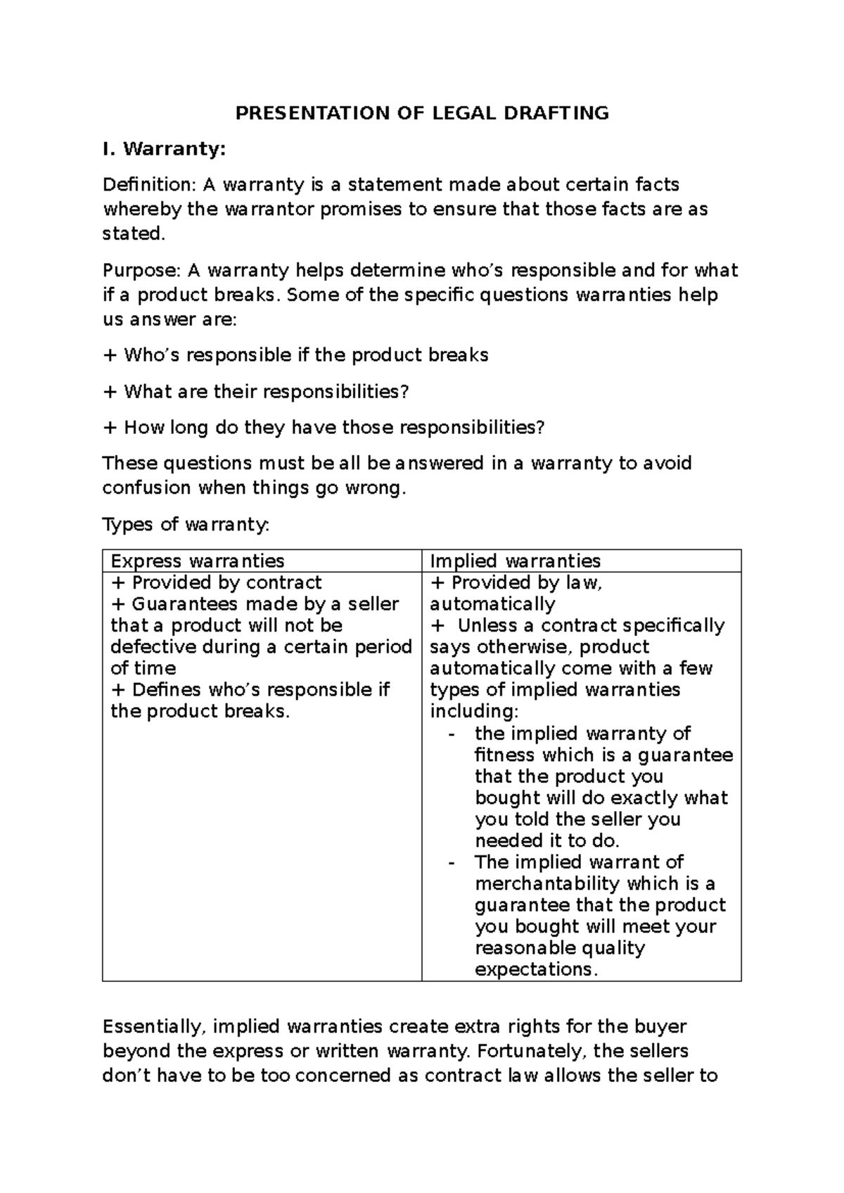 Presentation OF Legal Draftingj - PRESENTATION OF LEGAL DRAFTING I ...