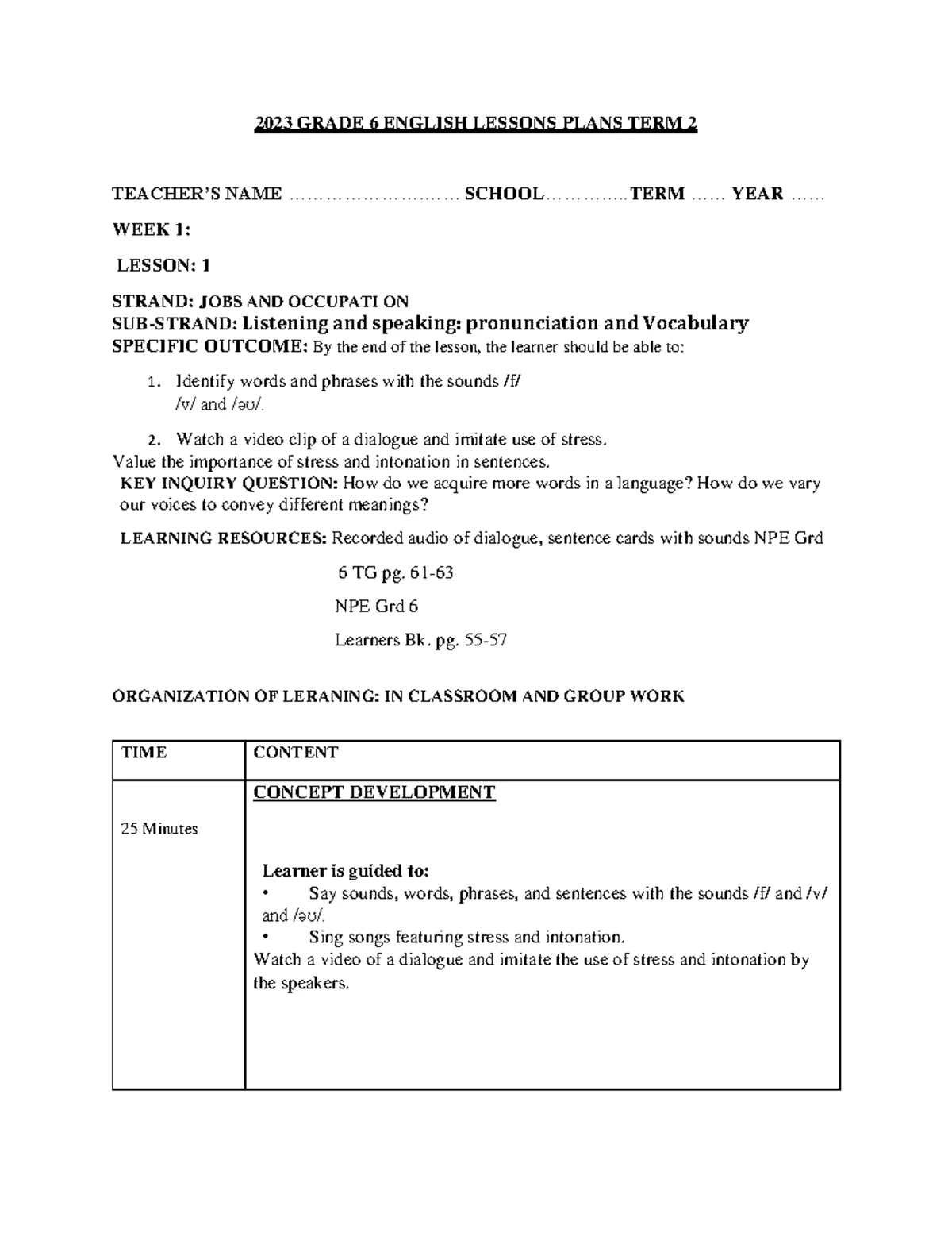 GRADE 8 MATHEMATICS TERM 2: WEEK 1-3 LESSON PLANS - Studocu