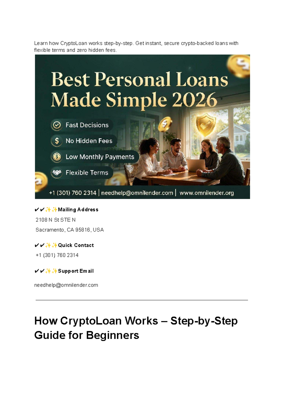 How CryptoLoan Works: A Step-by-Step Guide for Beginners - Studocu
