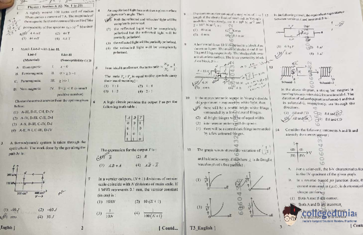 NEET 2024 Physics Question Paper PDF SET T3 - Complete Analysis - Studocu