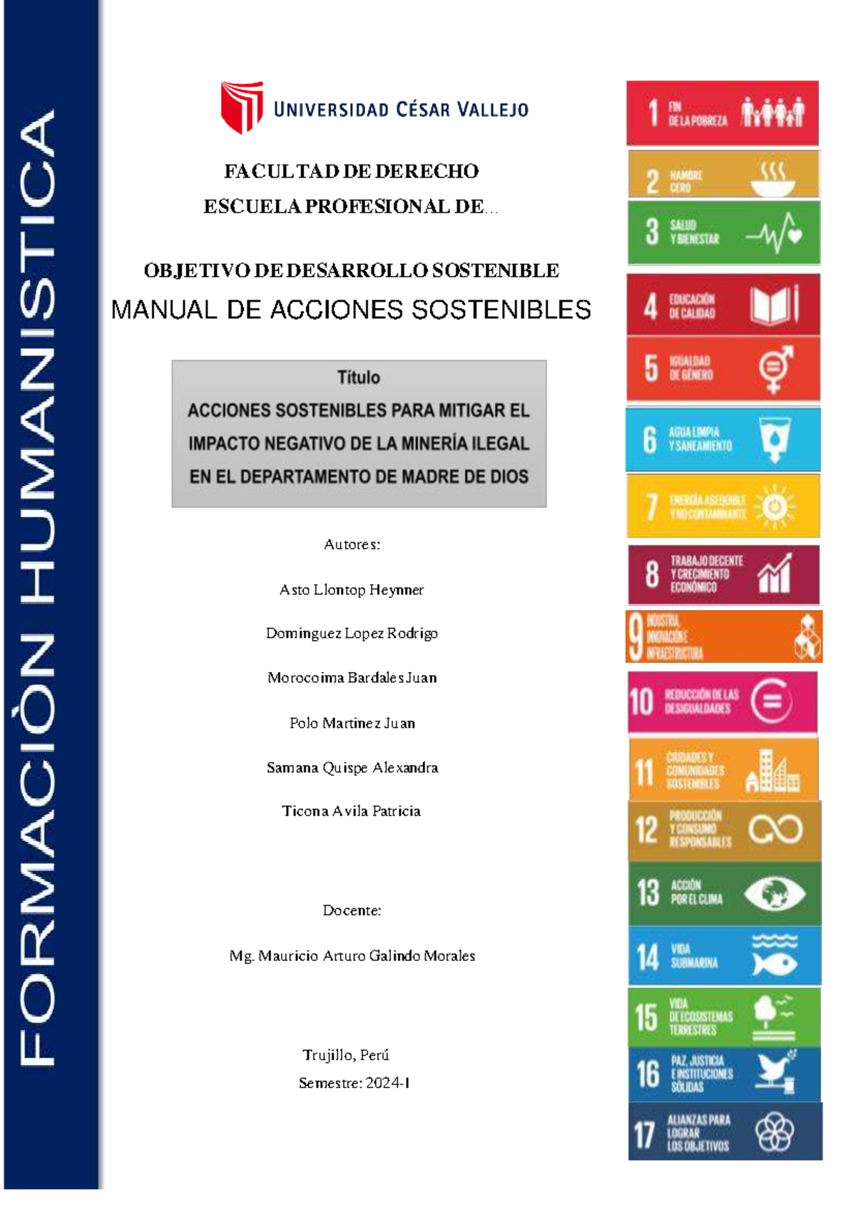 Manual de Acciones Sostenibles ODS: Enfrentando la Minería Ilegal en ...