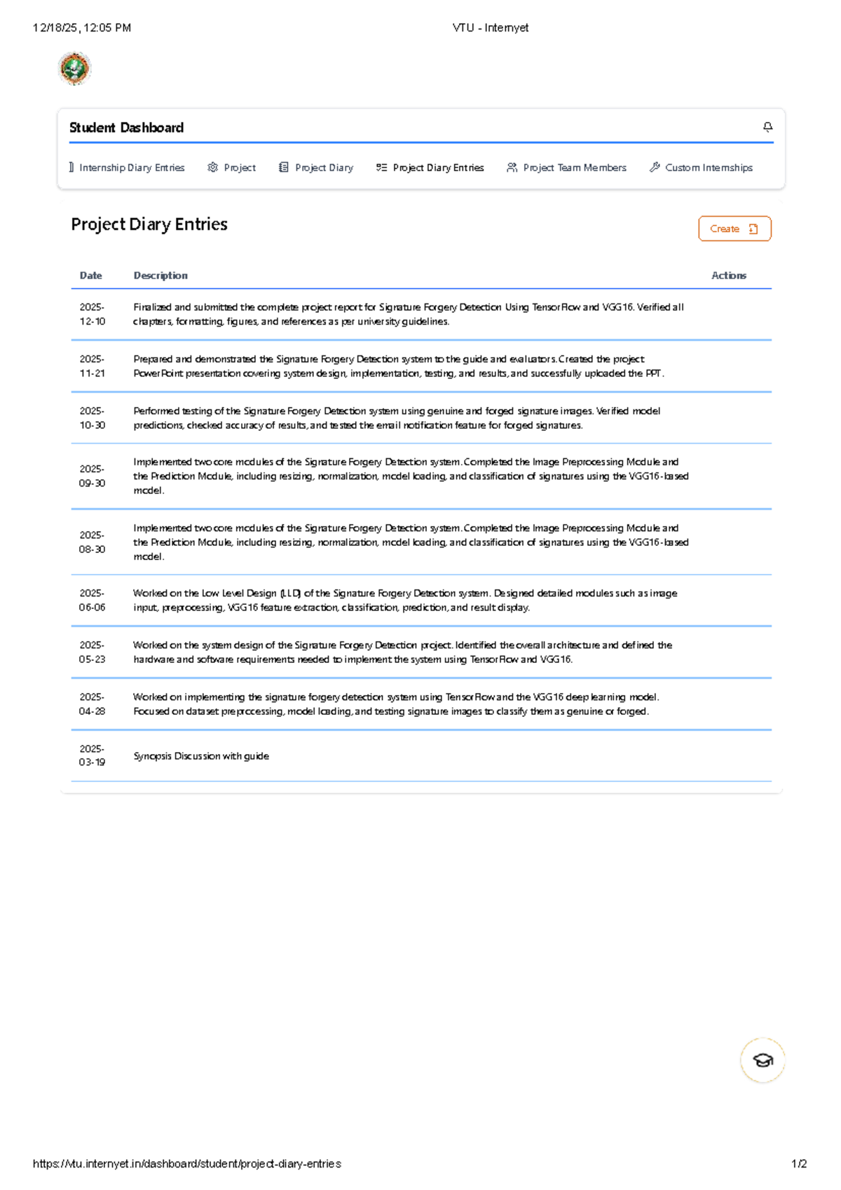 Project Diary - Signature Forgery Detection Using TensorFlow (DAIRY ...