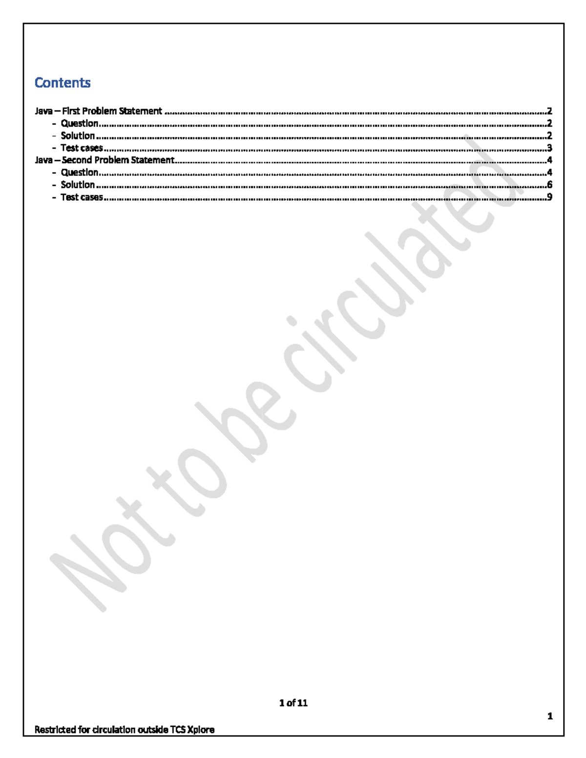 TCS Xplore IPA Java Coding Problems and Solutions: Detailed Guide - Studocu