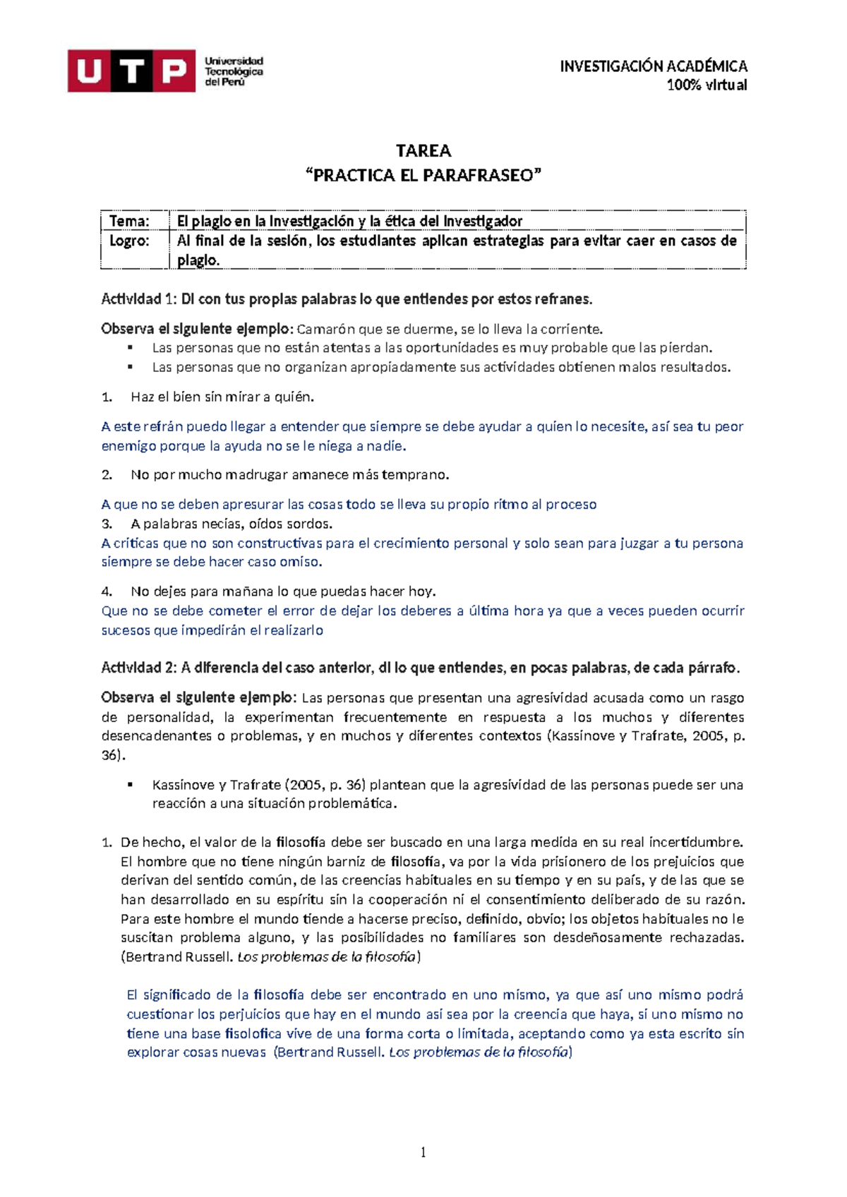 Investigación Académica Virtual: Plagio y Ética del Investigador - Document Preview