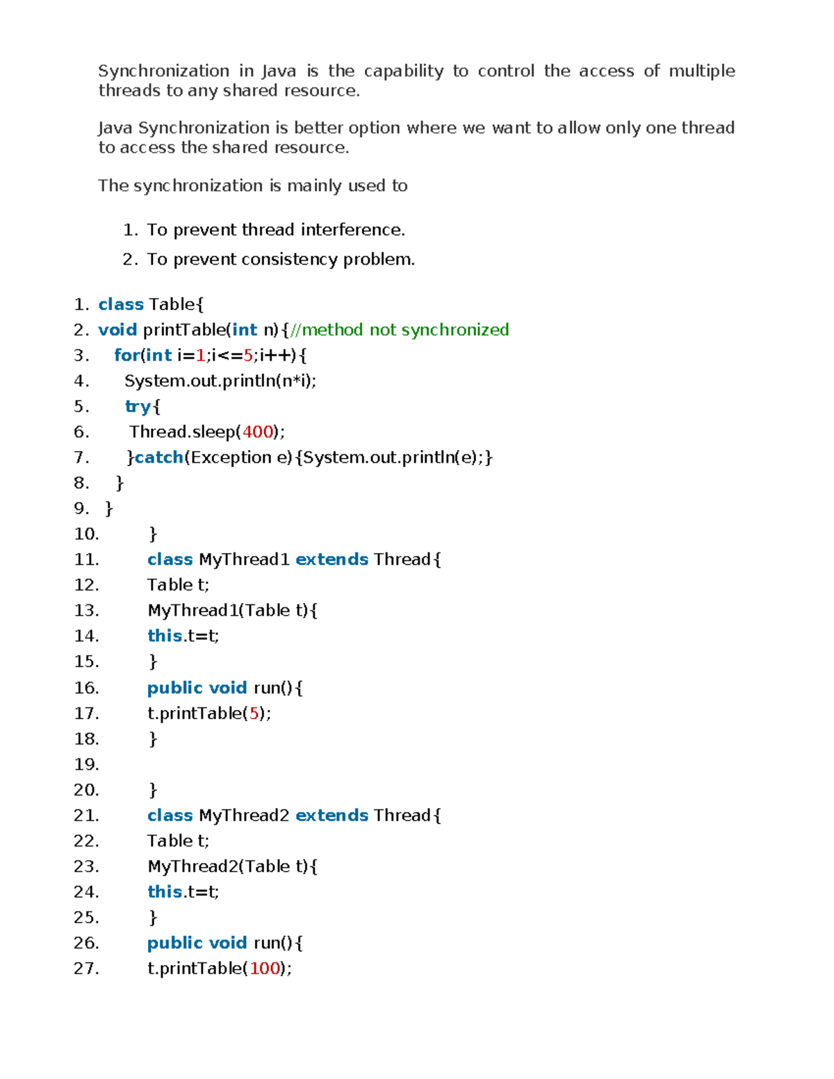 Java Synchronization Concepts and Thread Management (CS101 Lecture ...