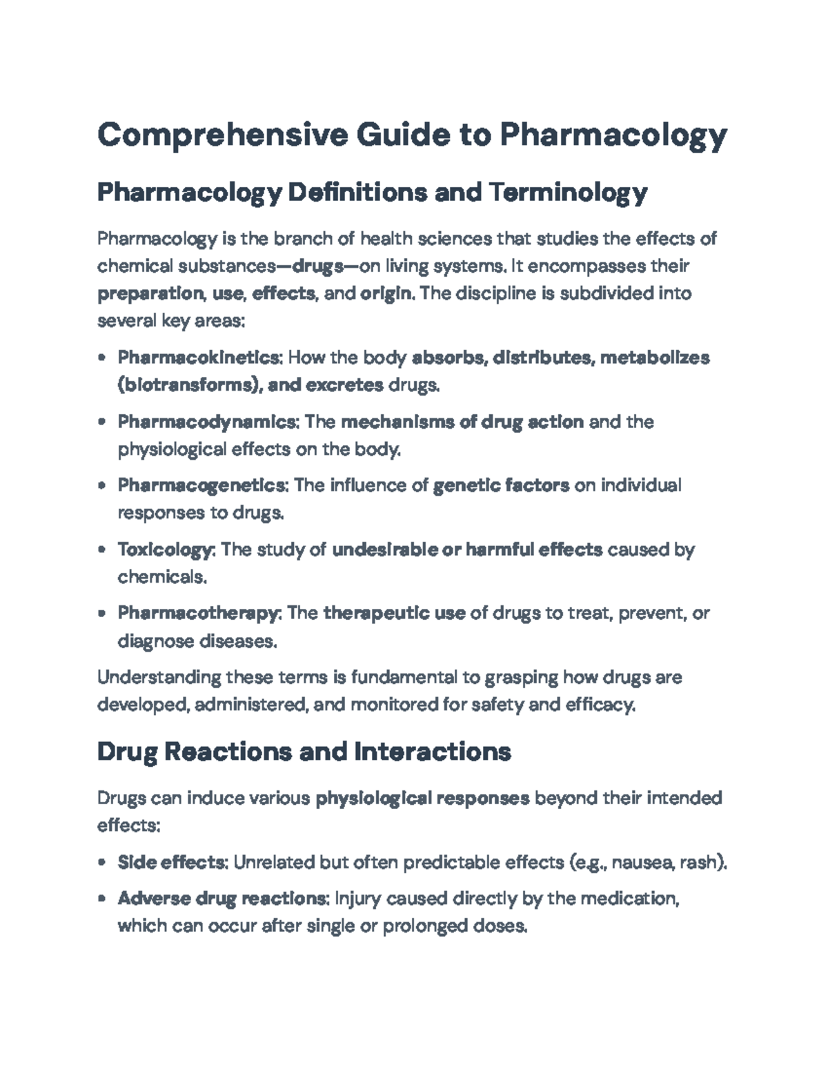 Pharmacology 101: Comprehensive Overview of Drug Mechanisms and Effects ...