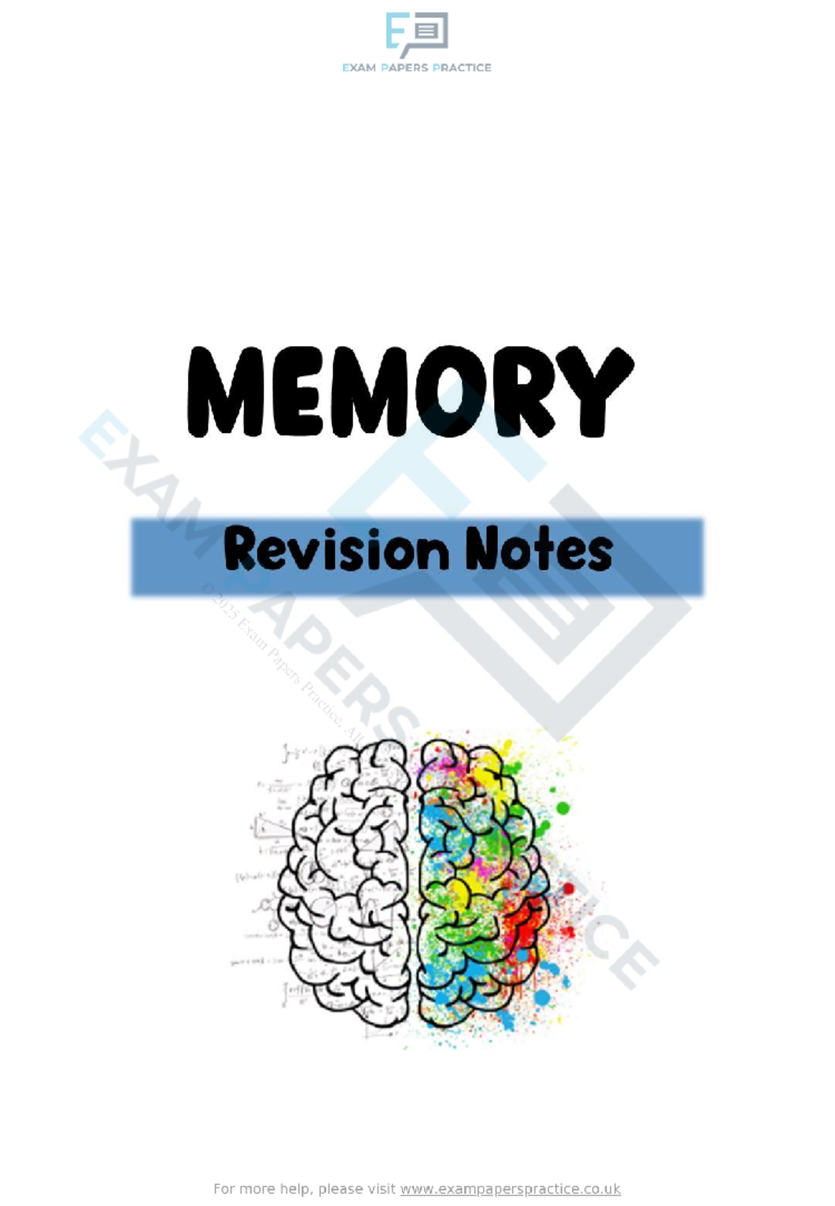 AQA A Level Psychology: Memory Exam Papers Practice Guide - Studocu