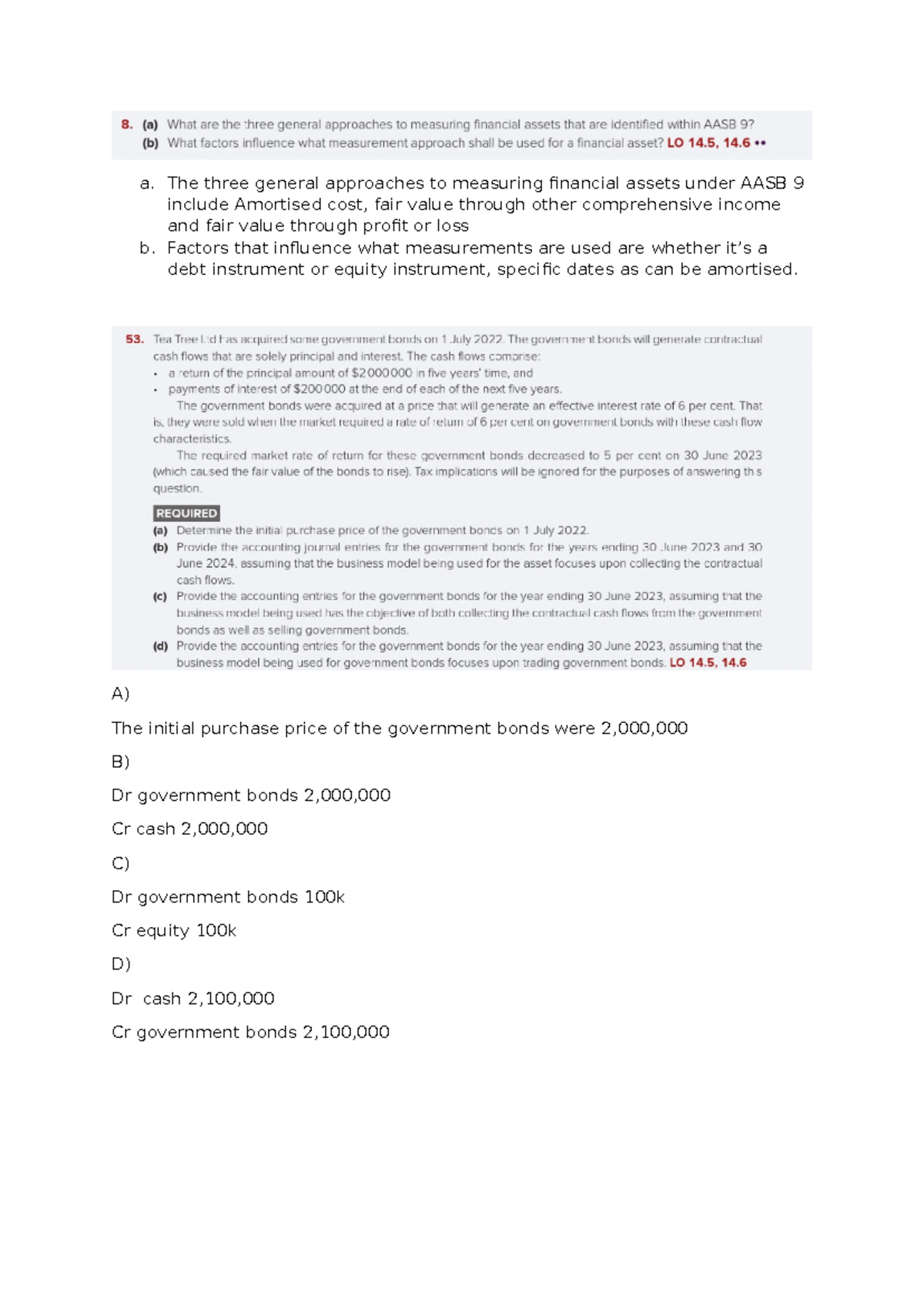 Week 4 - Financial Instruments Measurement Approaches - Accounting ...