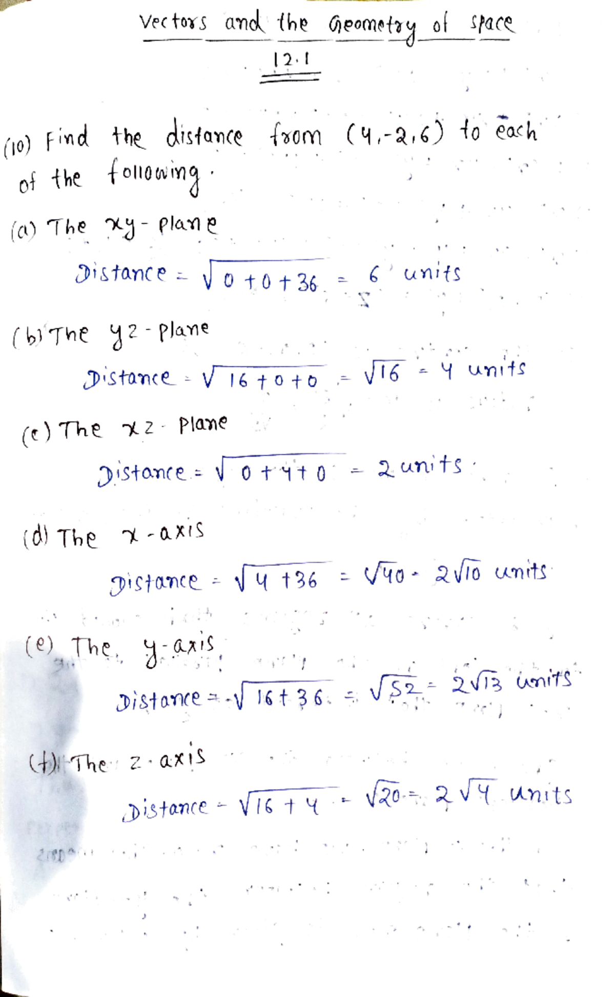Calculus Chapter 12 Assignment - Vec toxs and the heometay o Space 12 ...