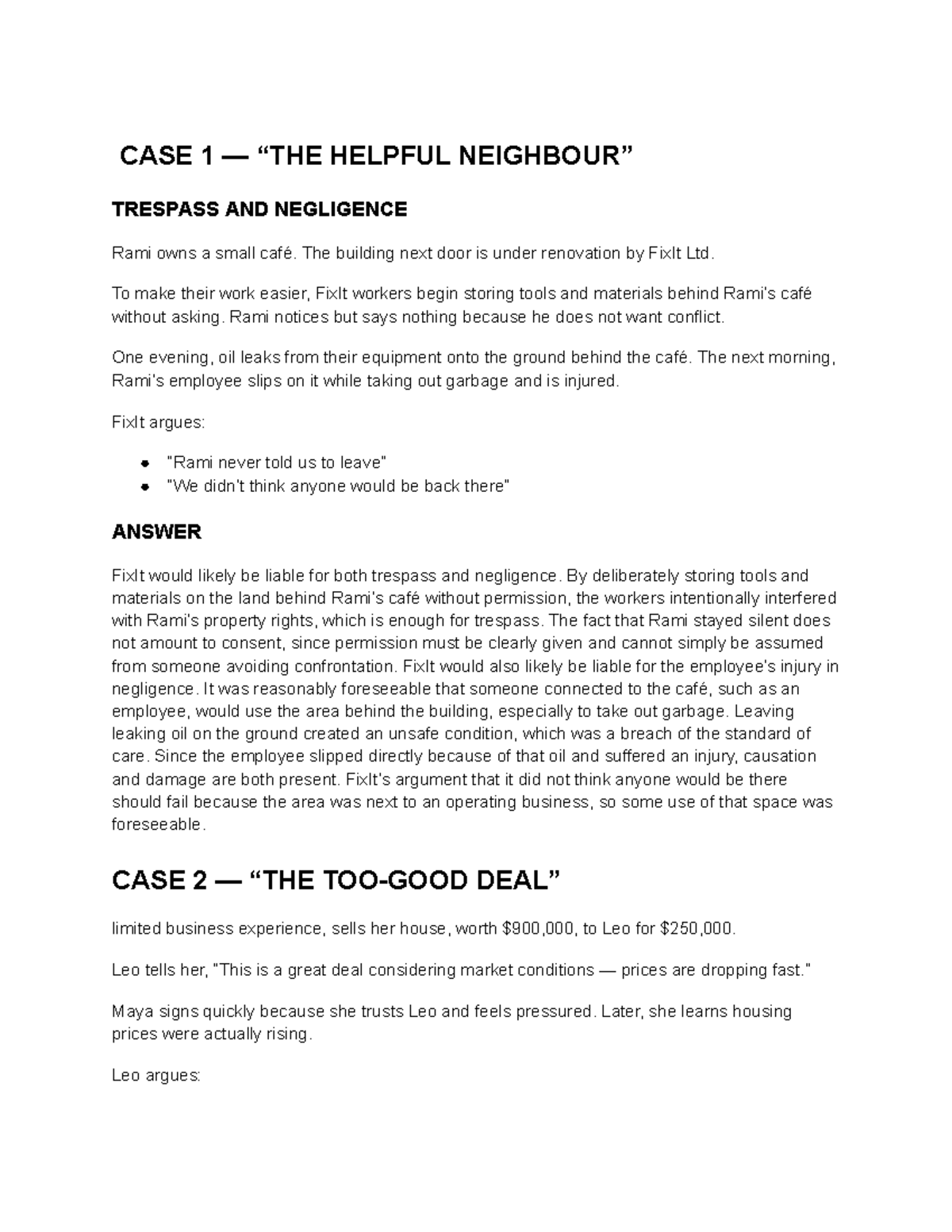 LAW 122 - Final Exam Practice Questions & Answers Cheat Sheet - Studocu