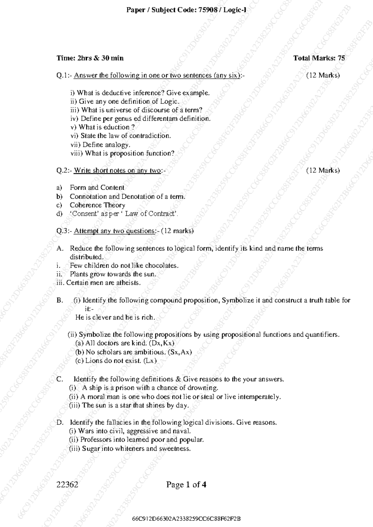 Logic I-75 - hi im a student and this will help me for my academics ...