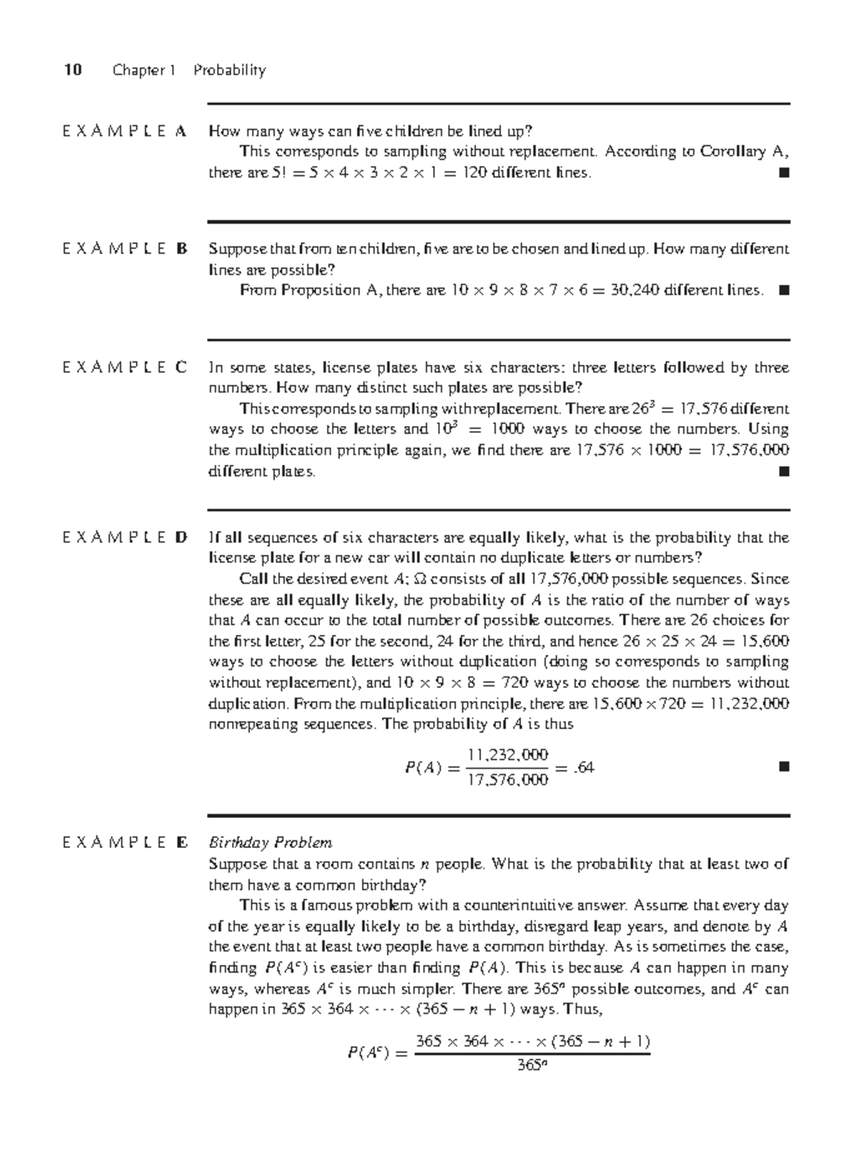 Mathematical Statistics (3ed) - Chapter 1: Probability Examples - Studocu
