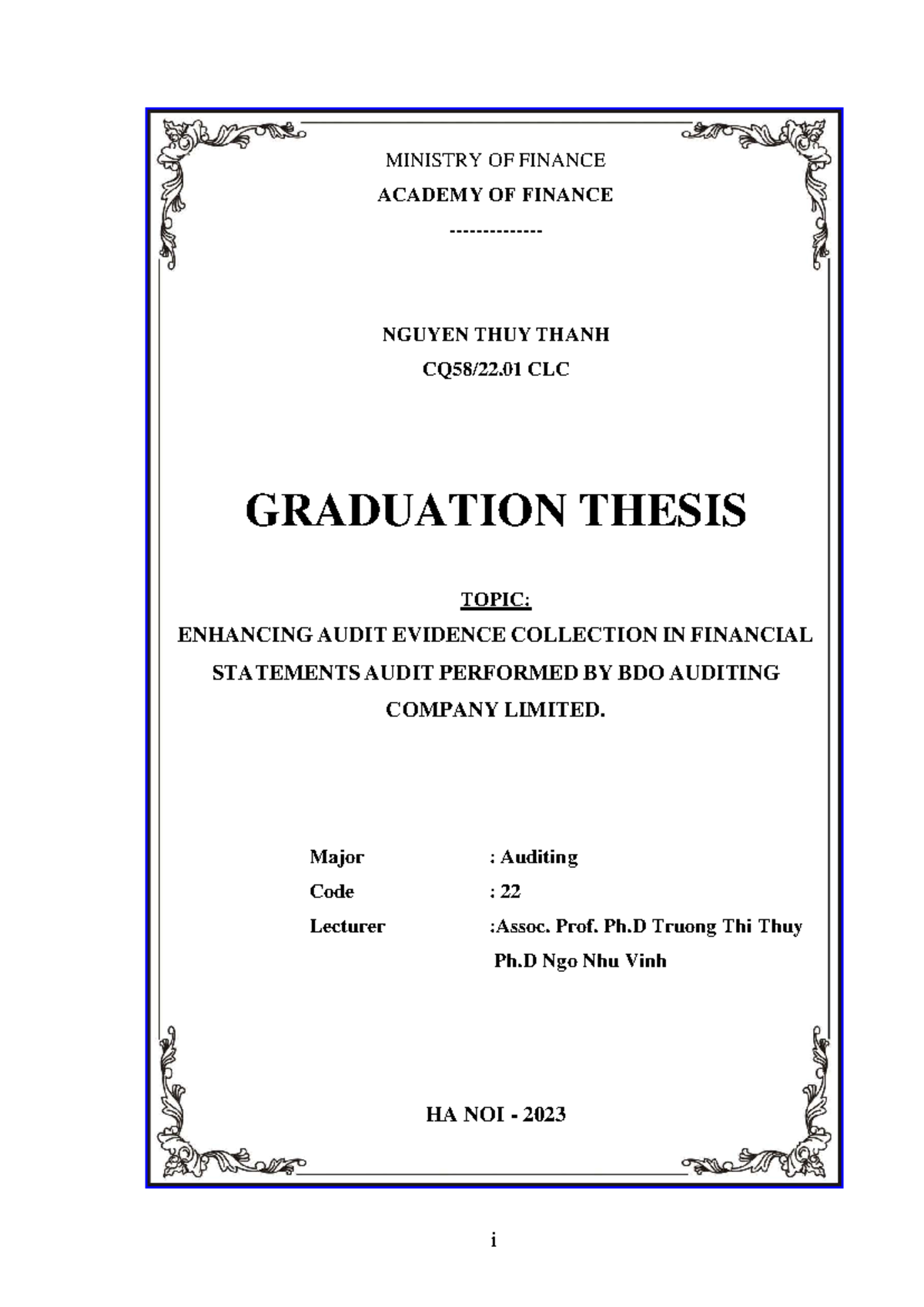 22.01CLC Graduation Thesis: Enhancing Audit Evidence Collection in ...