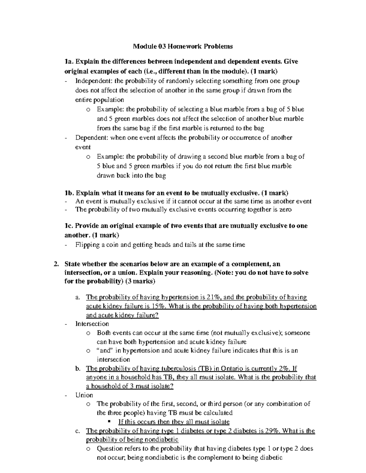 HSCI 190 Module 3 Homework Problems and Solutions - Studocu