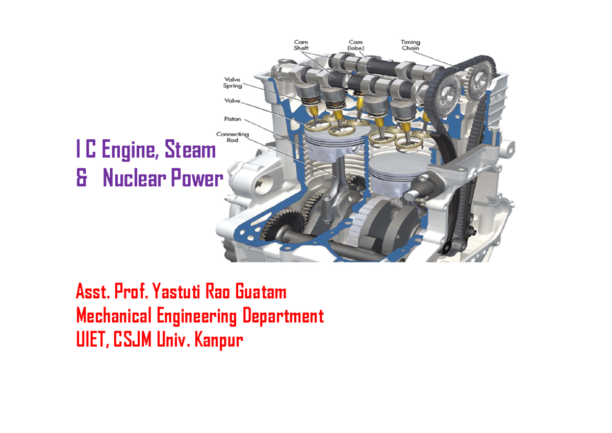 I C Engine Overview: Classification, Components & Applications - Studocu