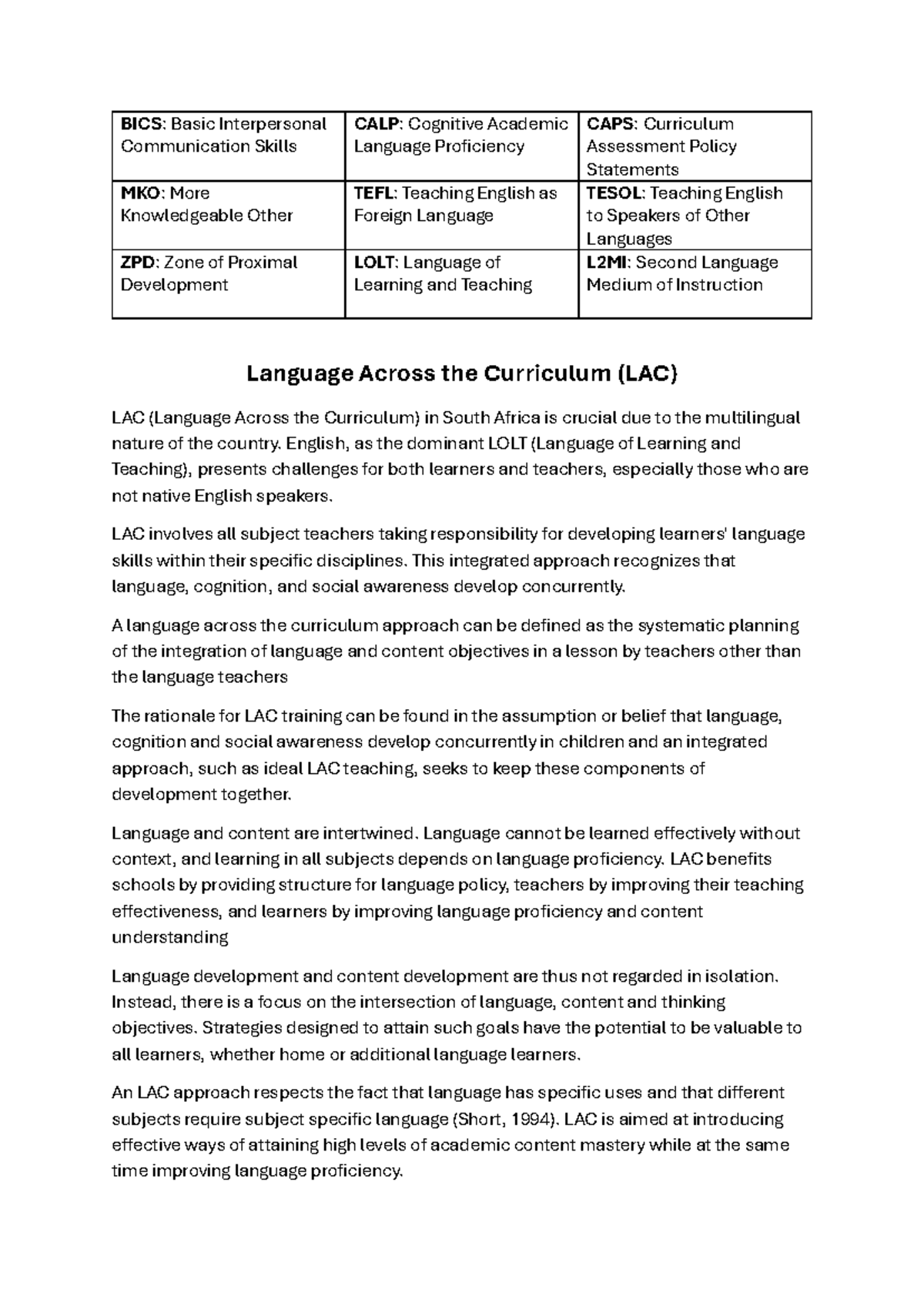 Exploring Language Across the Curriculum: Key Concepts and Strategies ...