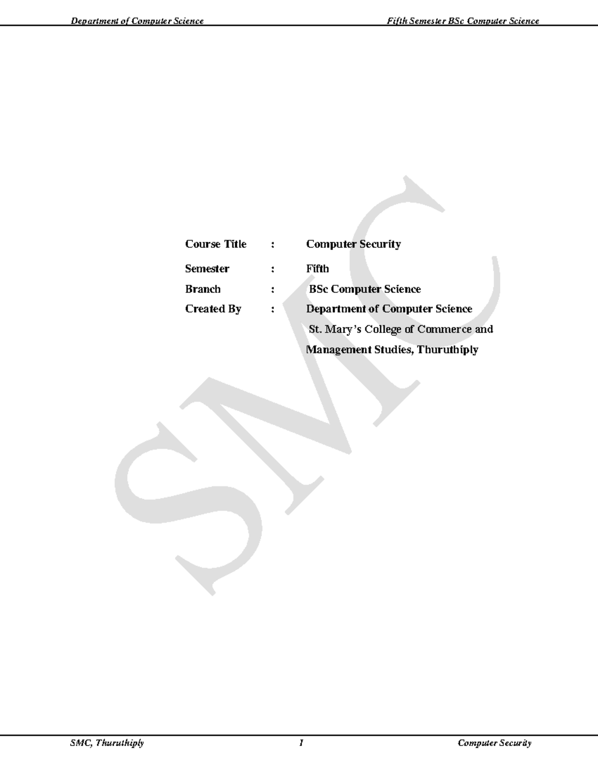 CS5CRT17: Computer Security - Comprehensive Study Notes for Module-I ...