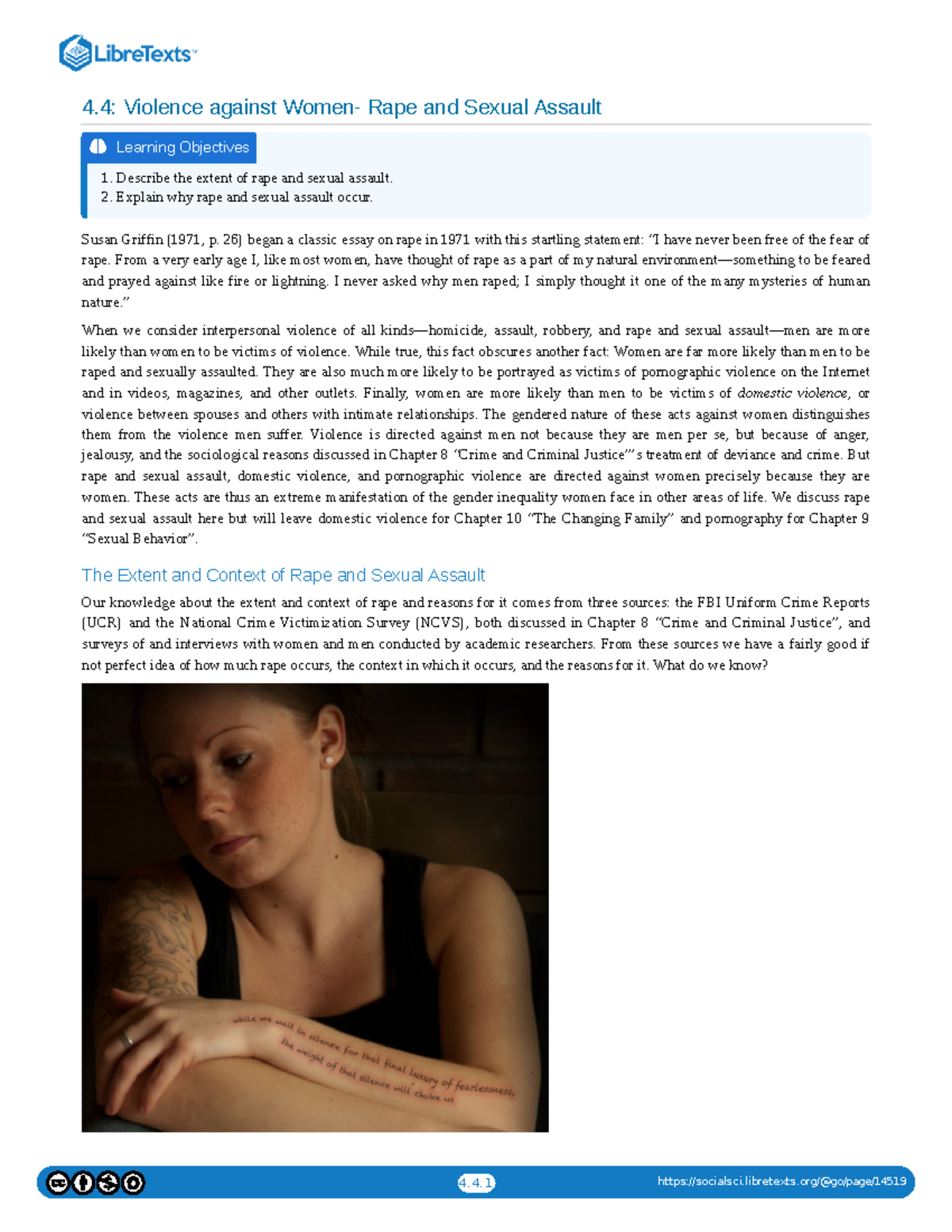 4.4: Analysis of Gender-Based Violence - Rape and Sexual Assault ...
