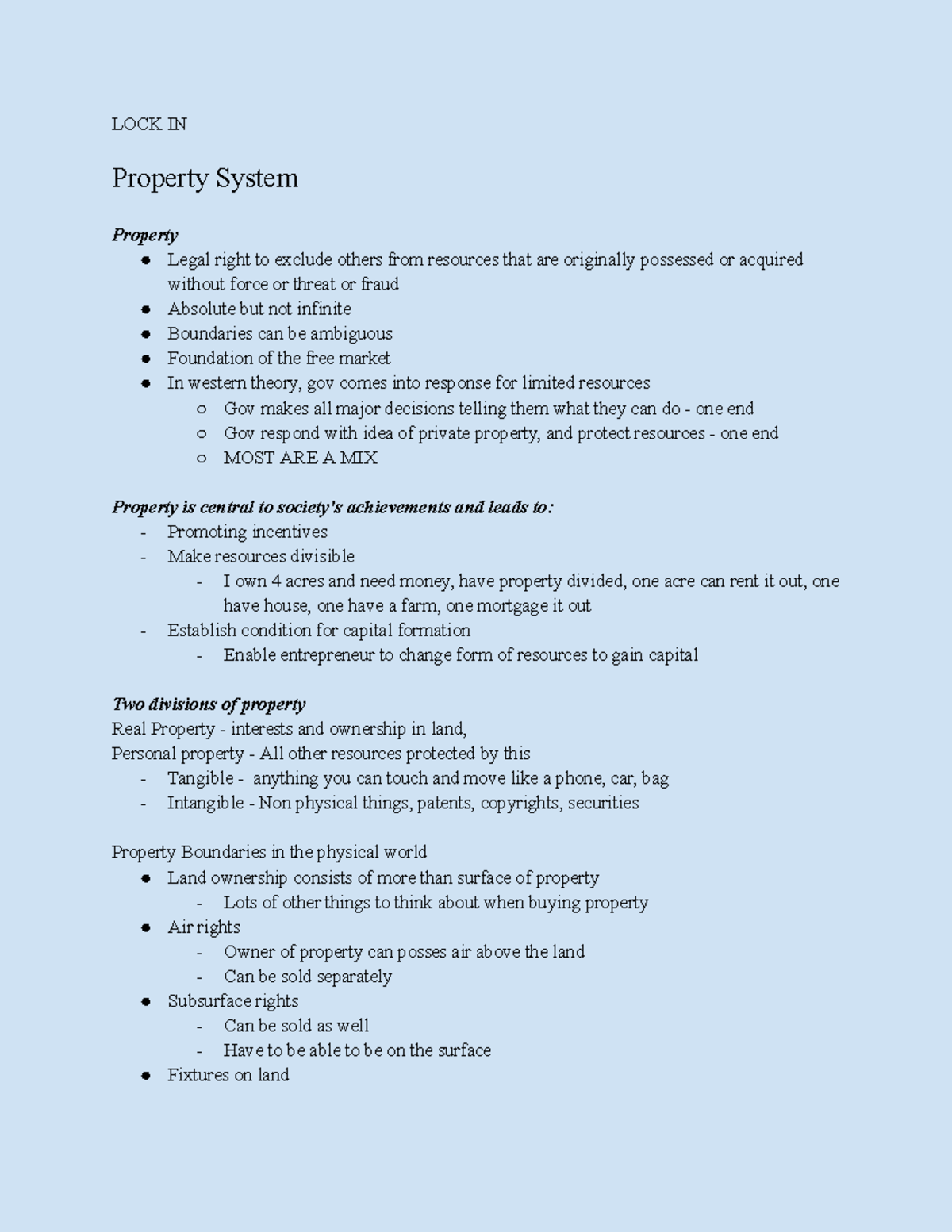 Legal Concepts and Principles for Property and Contract Law - Exam 2 ...