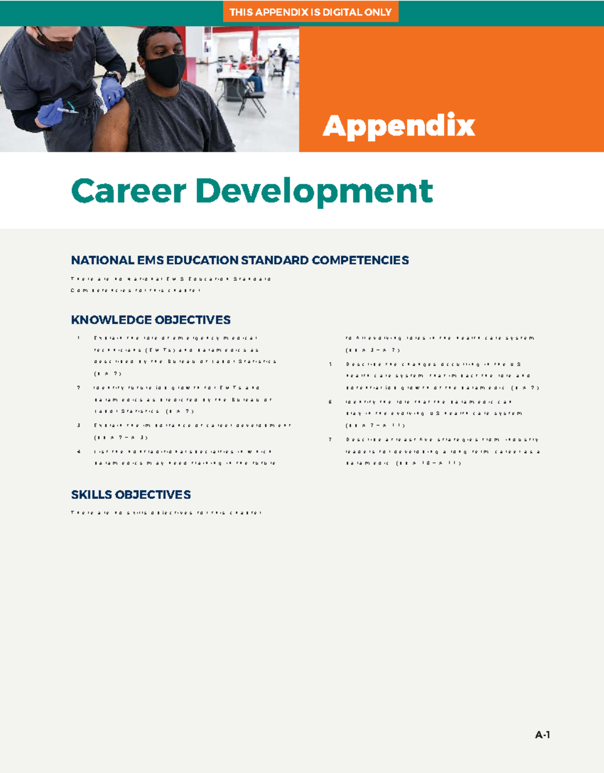 Appendix A: Career Development in EMS (NATIONAL EMS EDUCATION STANDARD ...