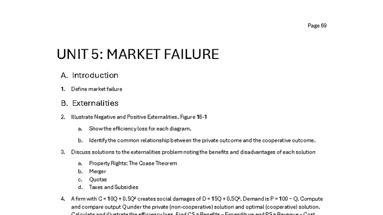 05 Failure - bailey utm - UNIT 5 : MARKET FAILURE A. Introduction ...