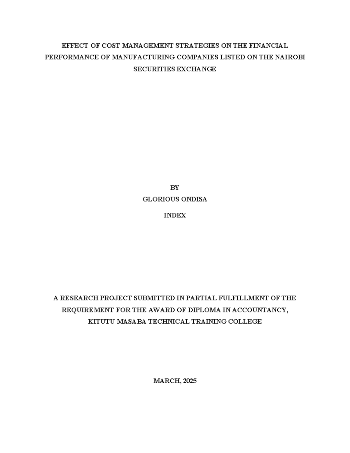 Impact of Cost Management Strategies on Financial Performance: A Study ...