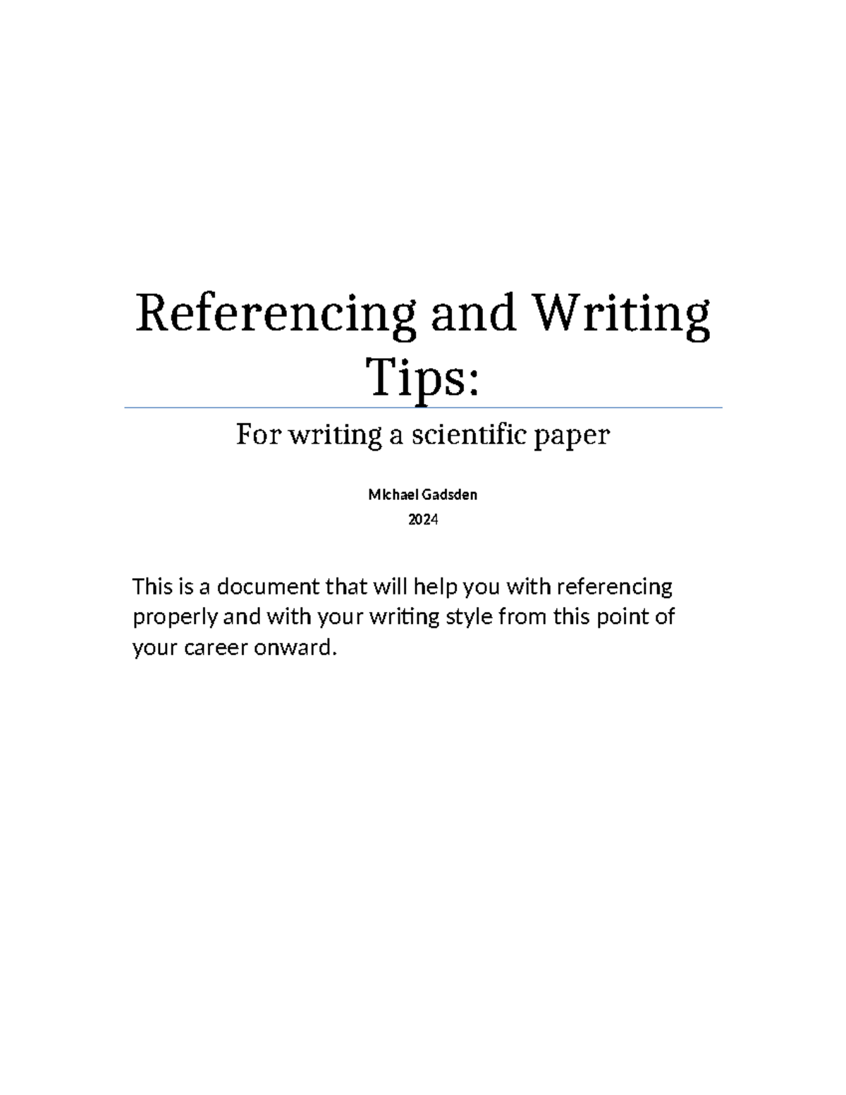 Effective Referencing and Writing Tips for Scientific Papers - Studocu