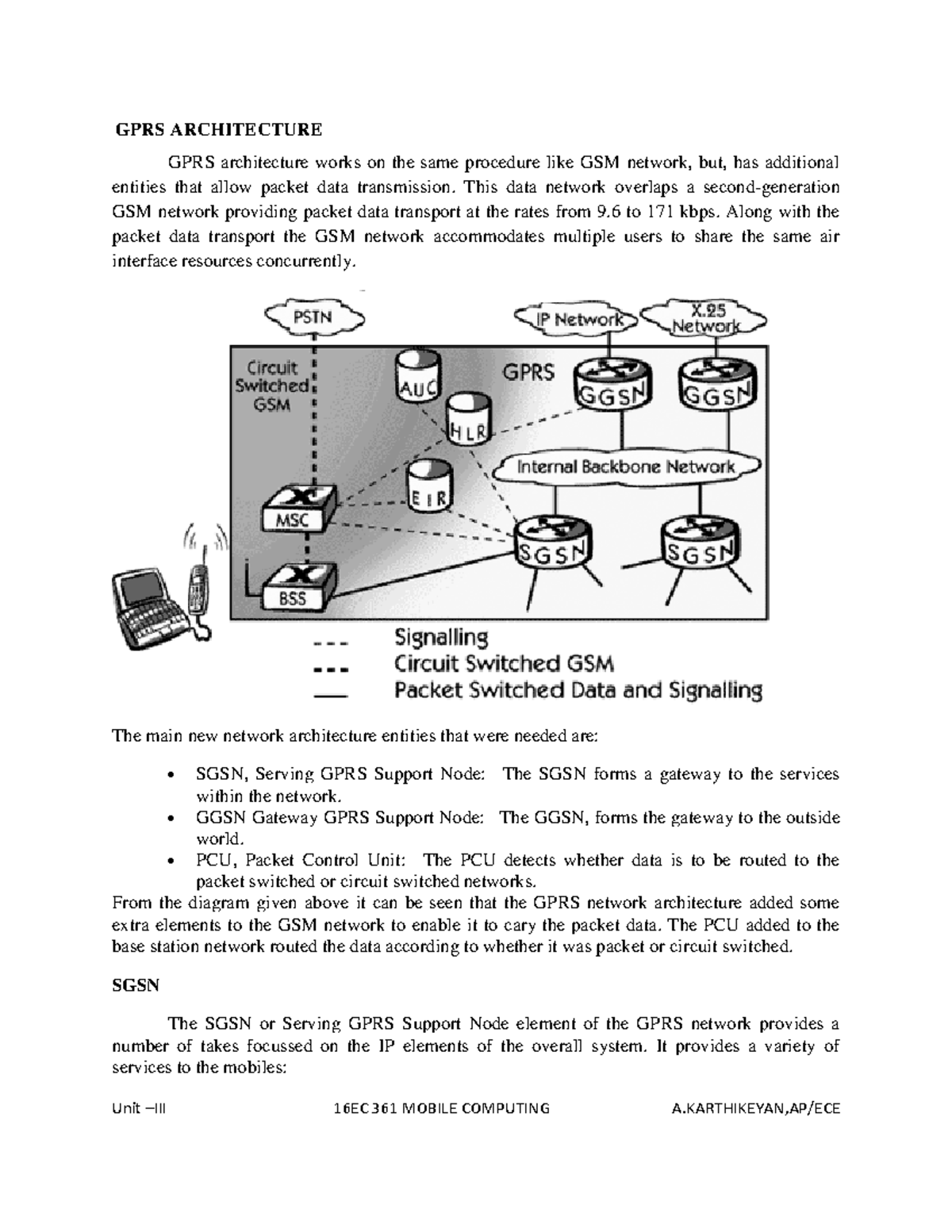 GPRS Architecture Overview: Key Components & QoS Features - Studocu