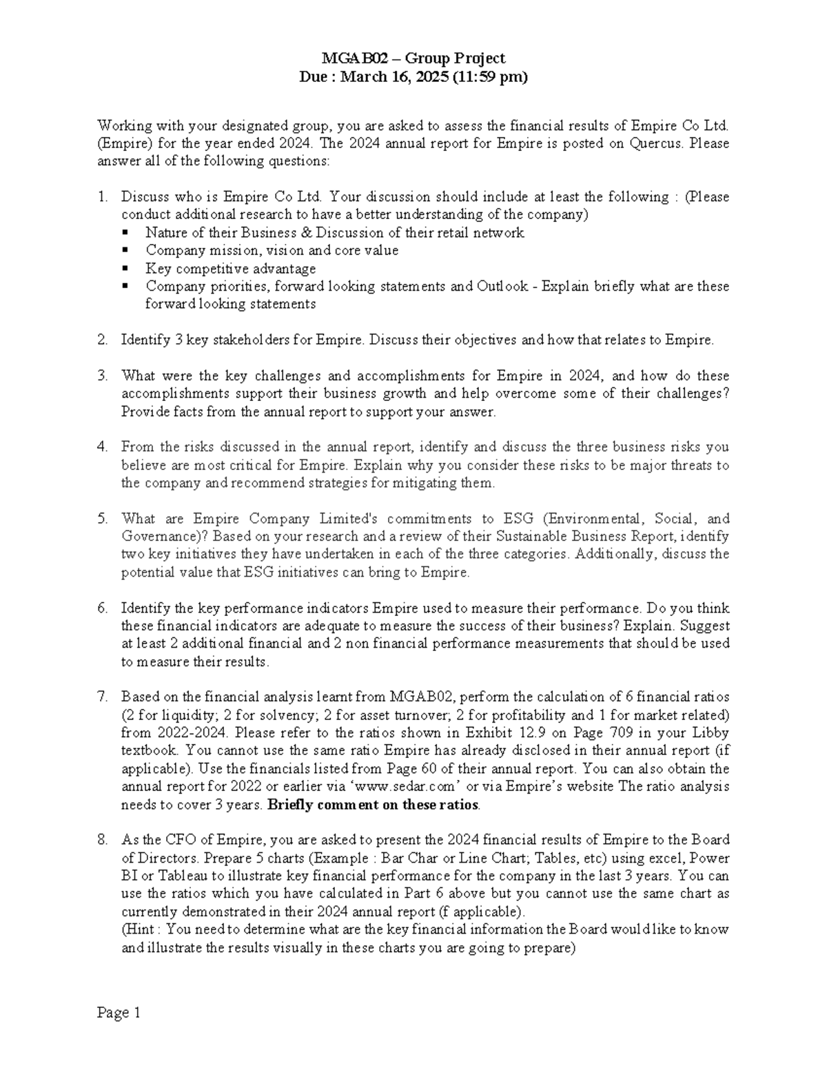 MGAB02 - 2025W Group Assignment - MGAB0 2 – Group Project Due : March ...